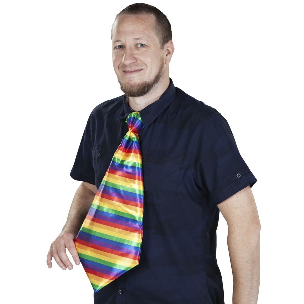 MICA Kostüm XL-Krawatte - Regenbogen - für Erwachsene günstig online kaufen