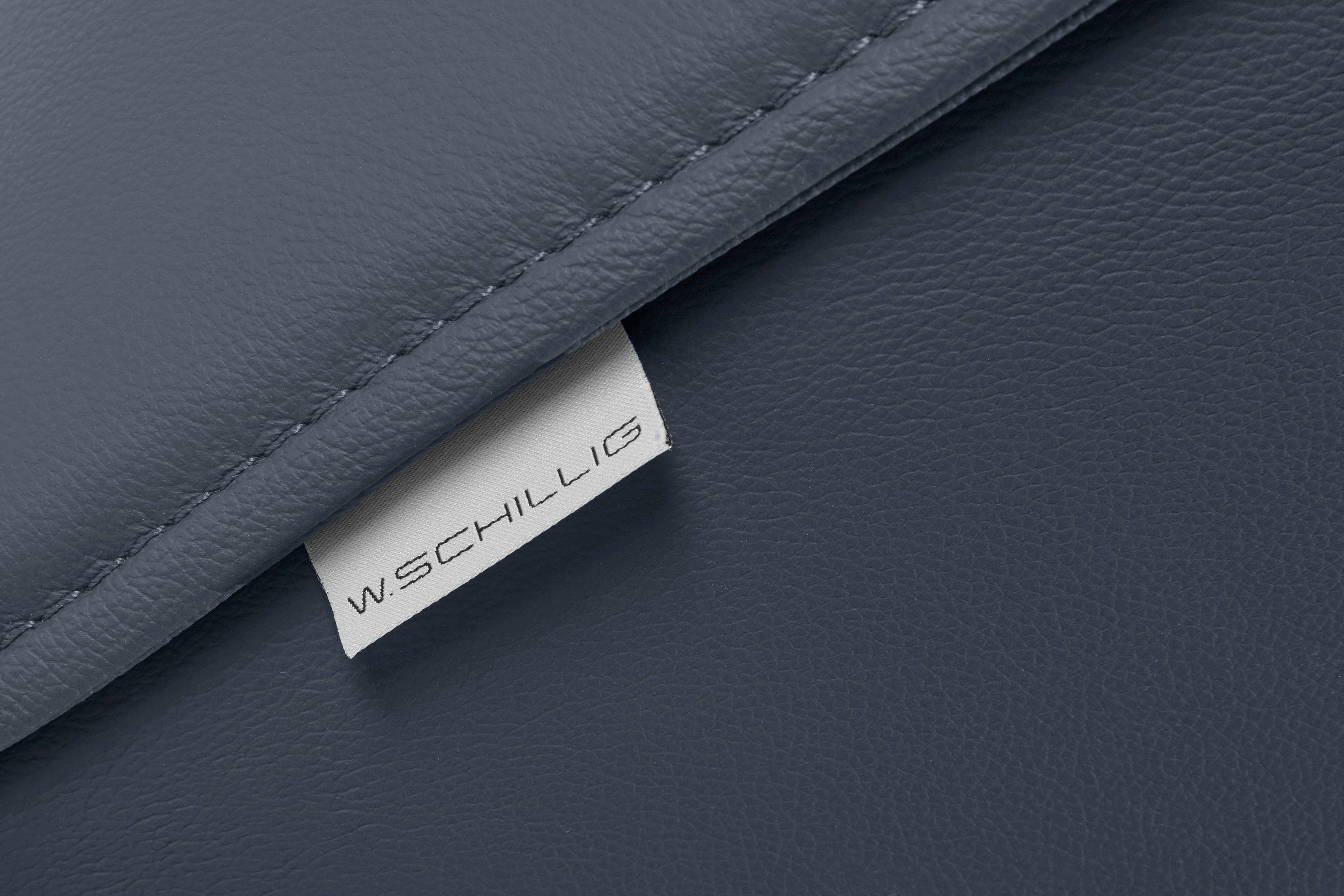 Schwarz Metall-Winkelfüßen mit 194 Z59 pulverbeschichtet, Breite 2,5-Sitzer blau cm in W.SCHILLIG sally,