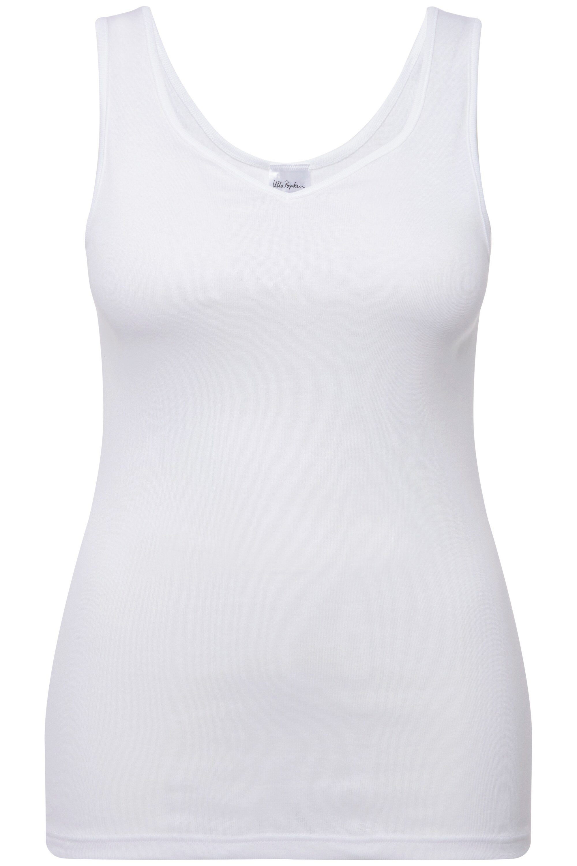 Ulla Popken Achselhemd bis 64 Basic Top aus Baumwolle Slim Fit günstig online kaufen