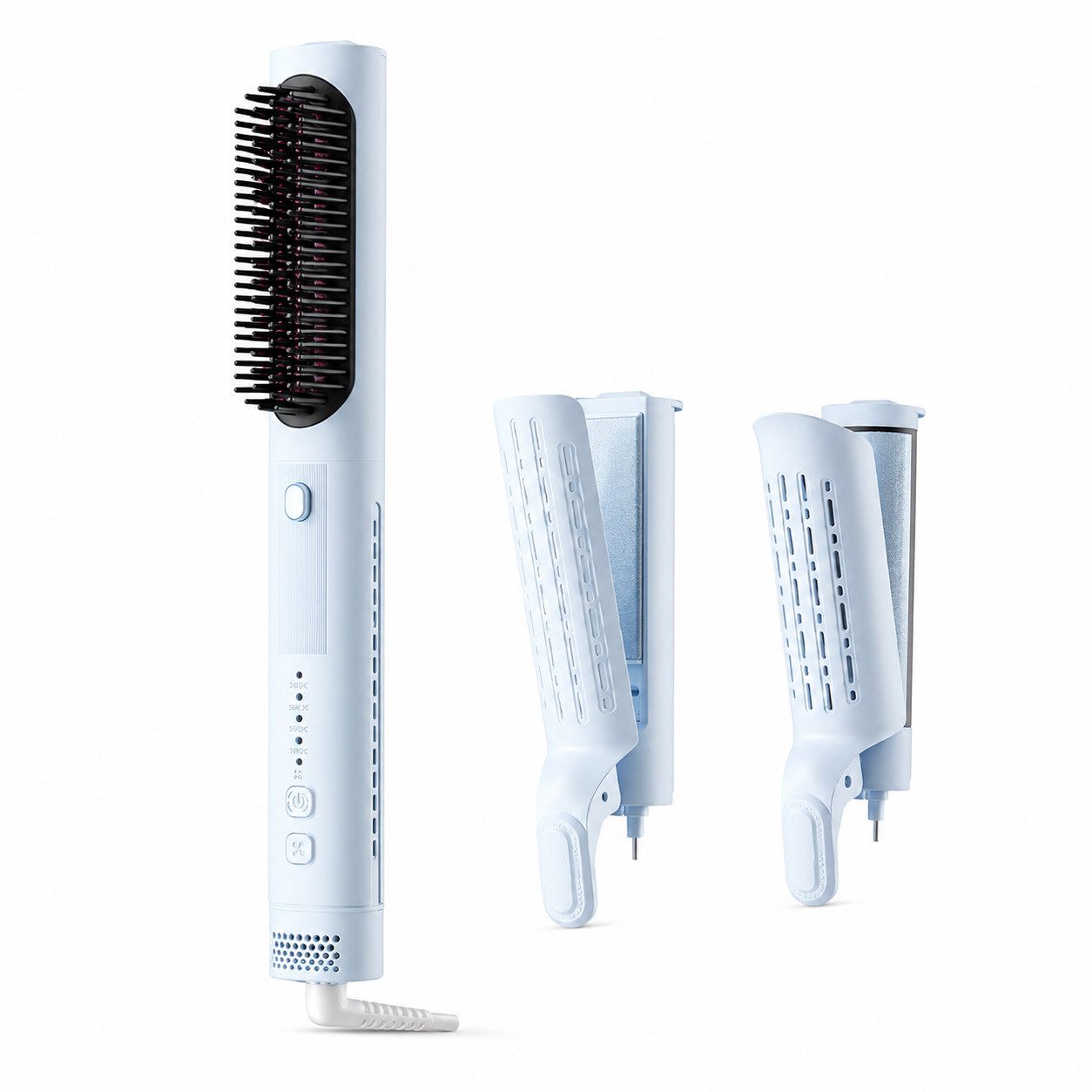 Tekoo Warmluftbürste 3in1 Multistyler Haarglätter & Volumenbürste mit Ionen & Kaltluft, Schonendes Styling, Frizz-Reduktion, Schnelle Abkühlung