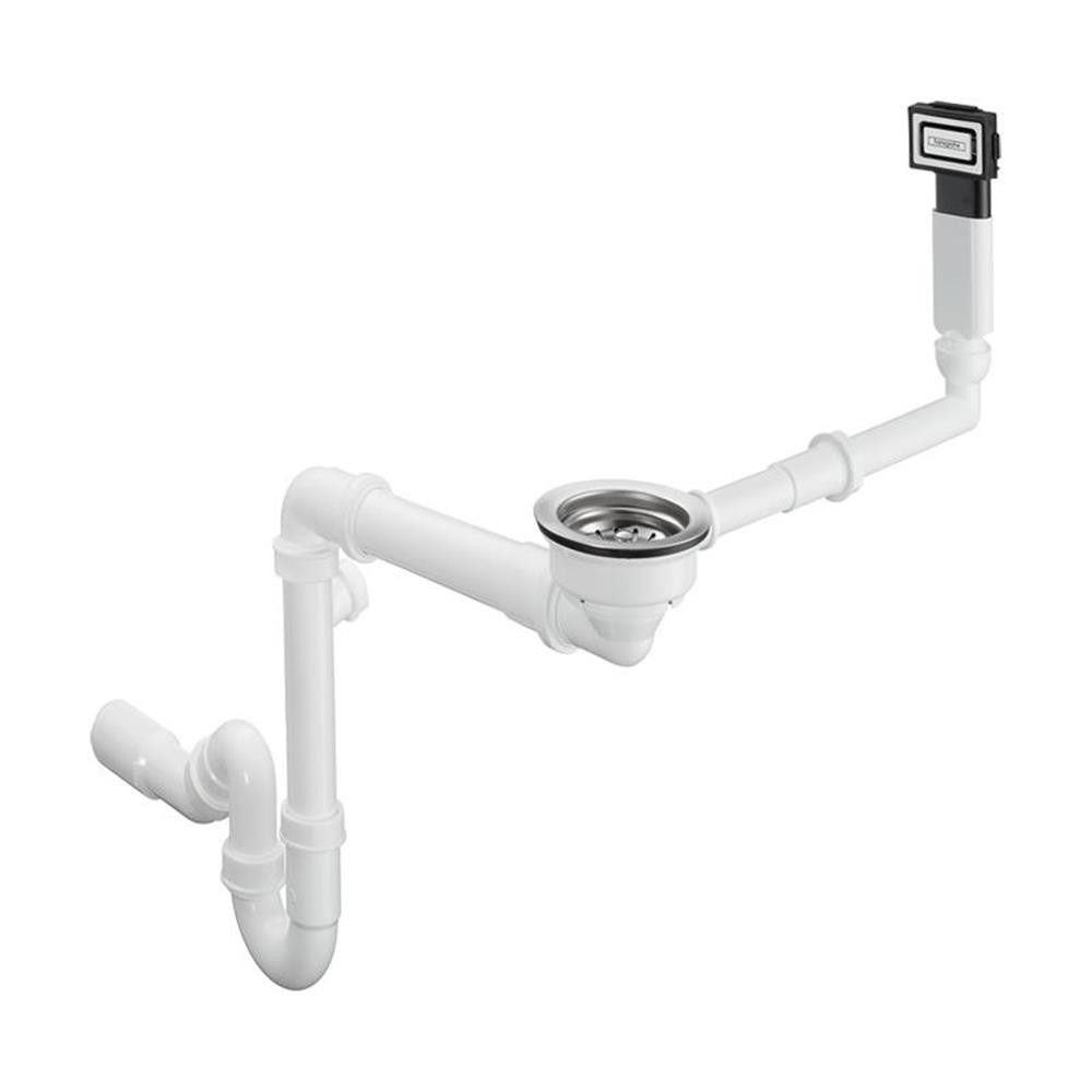 hansgrohe Einbauspüle hansgrohe D16-10 Manuelle Ab- und Überlaufgarnitur für Einzelbecken fü