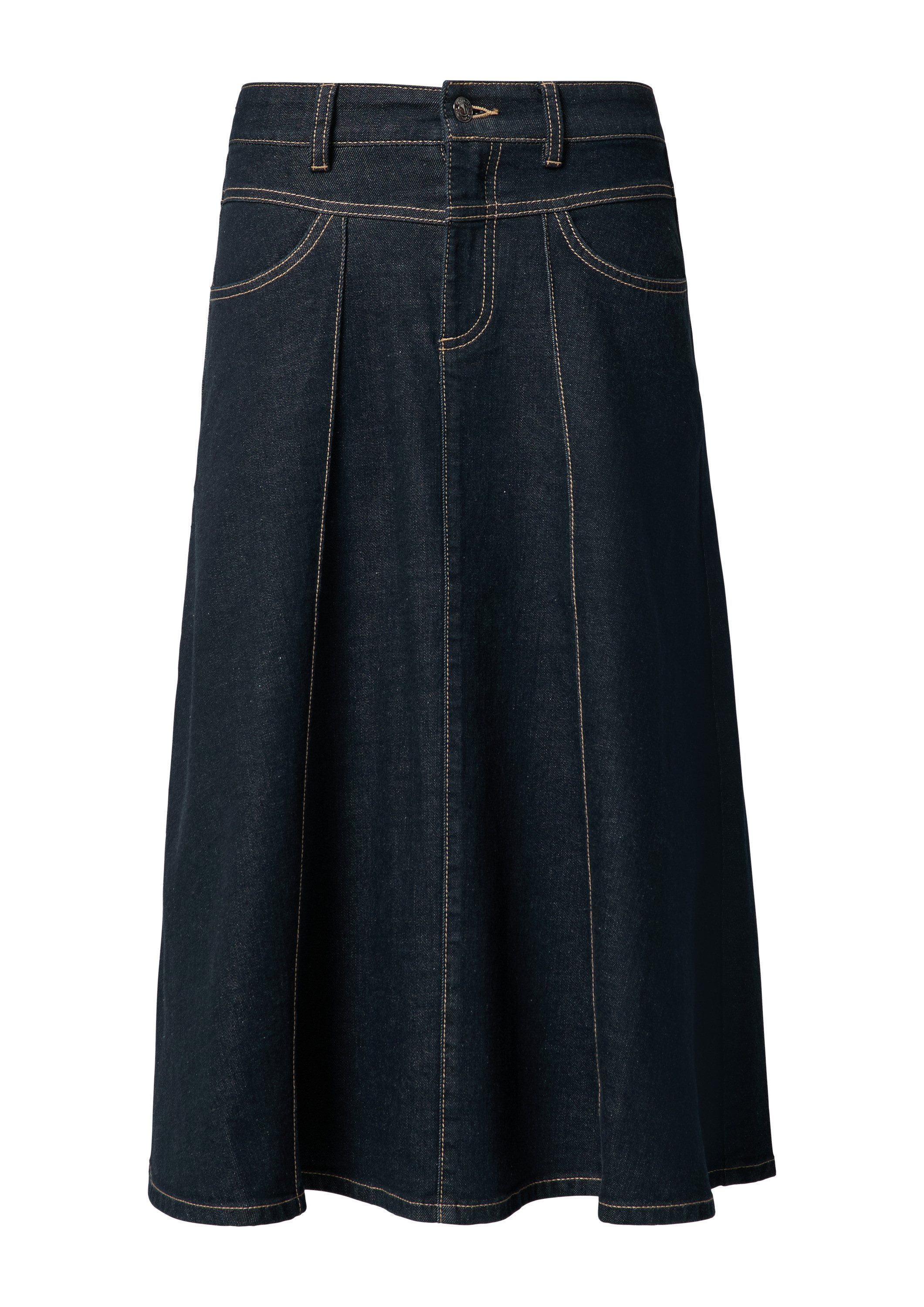 comma Midirock Rock Midirock aus elastischem Denim