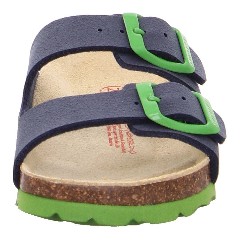 Fußbettpantolette zum Superfit blau-grün mit Schnallen Mittel WMS: Pantolette verstellen