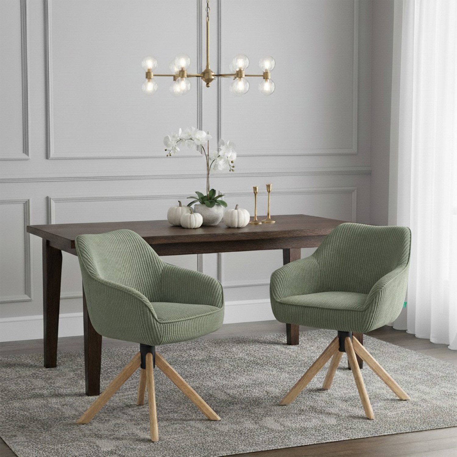 DUBI Möbel Polsterstuhl Mika-Luis 2er-Set, Federkern, günstig online kaufen