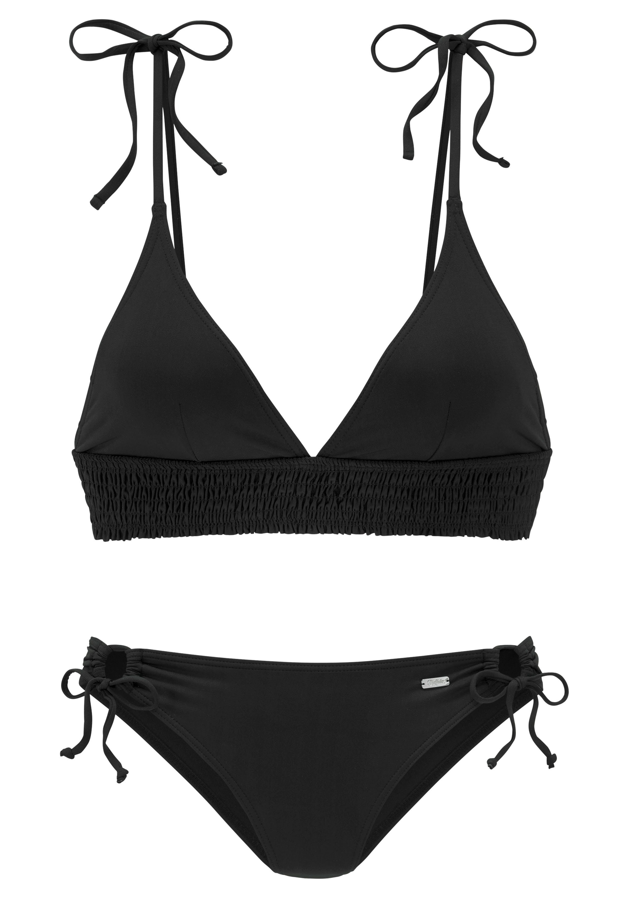 Buffalo Triangel-Bikini mit gesmoktem Einsatz günstig online kaufen