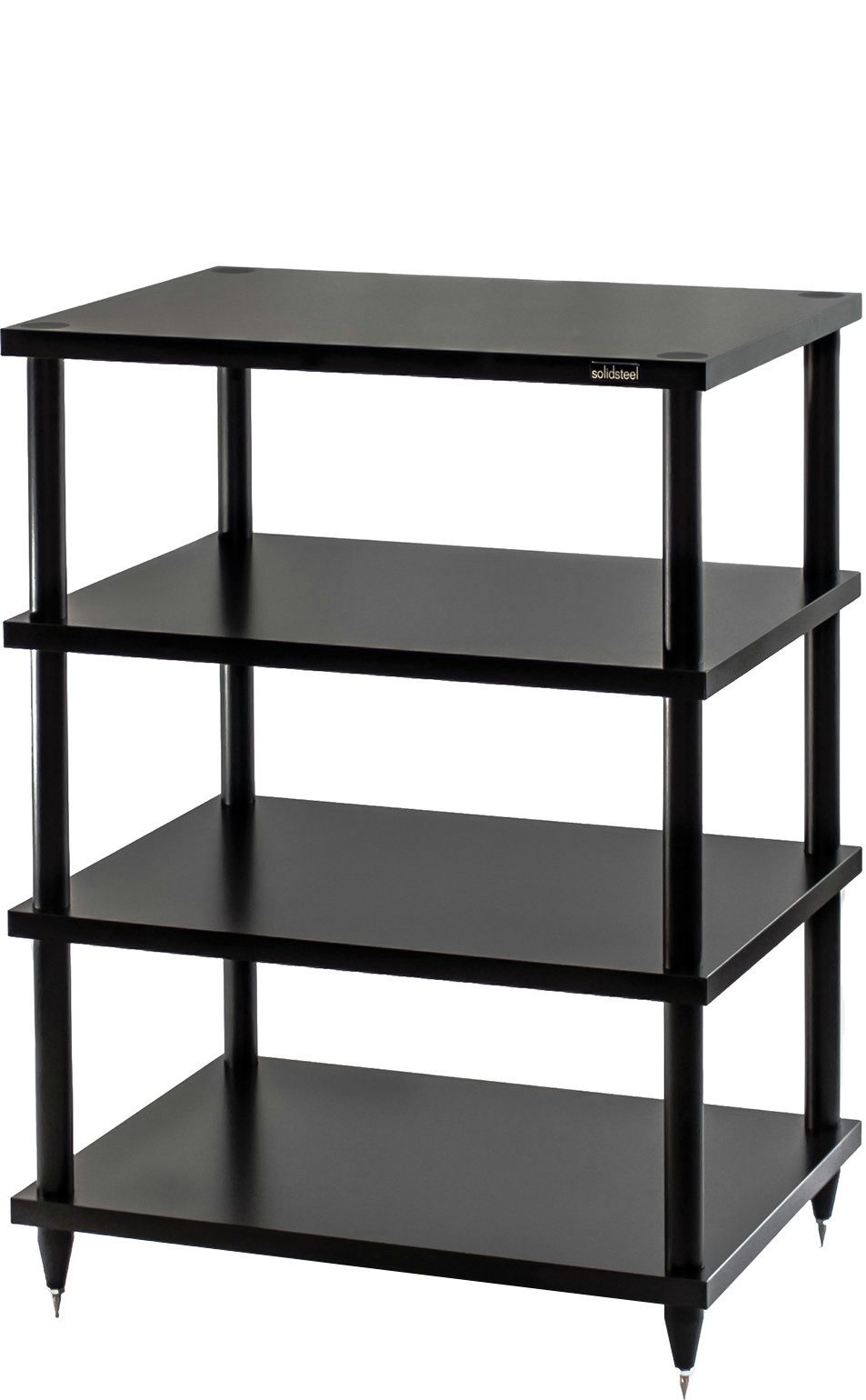 Solidsteel Audio-Board S2-4 HiFi Audio Rack Black, Italienisches Design mit hochwertigem Polymer-Finish