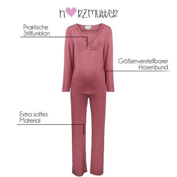 Herzmutter Umstandspyjama Stillpyjama - Pyjama-Set - Stillmode - Spitze (2 tlg)