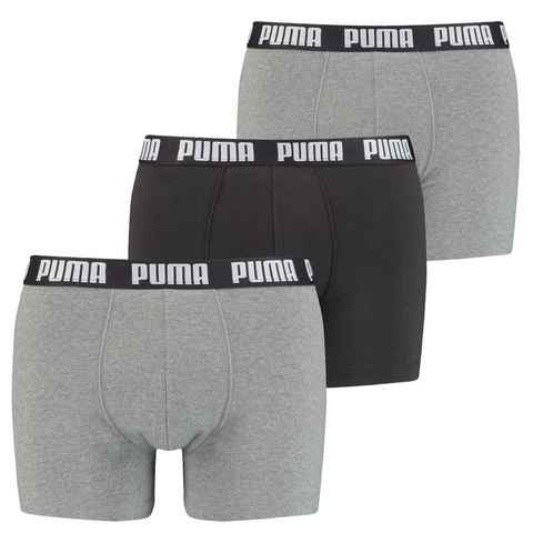 PUMA BODYWEAR Boxershorts Cotton Stretch Boxer (3-St., Packung) mit Logo-Bund im 3er Pack