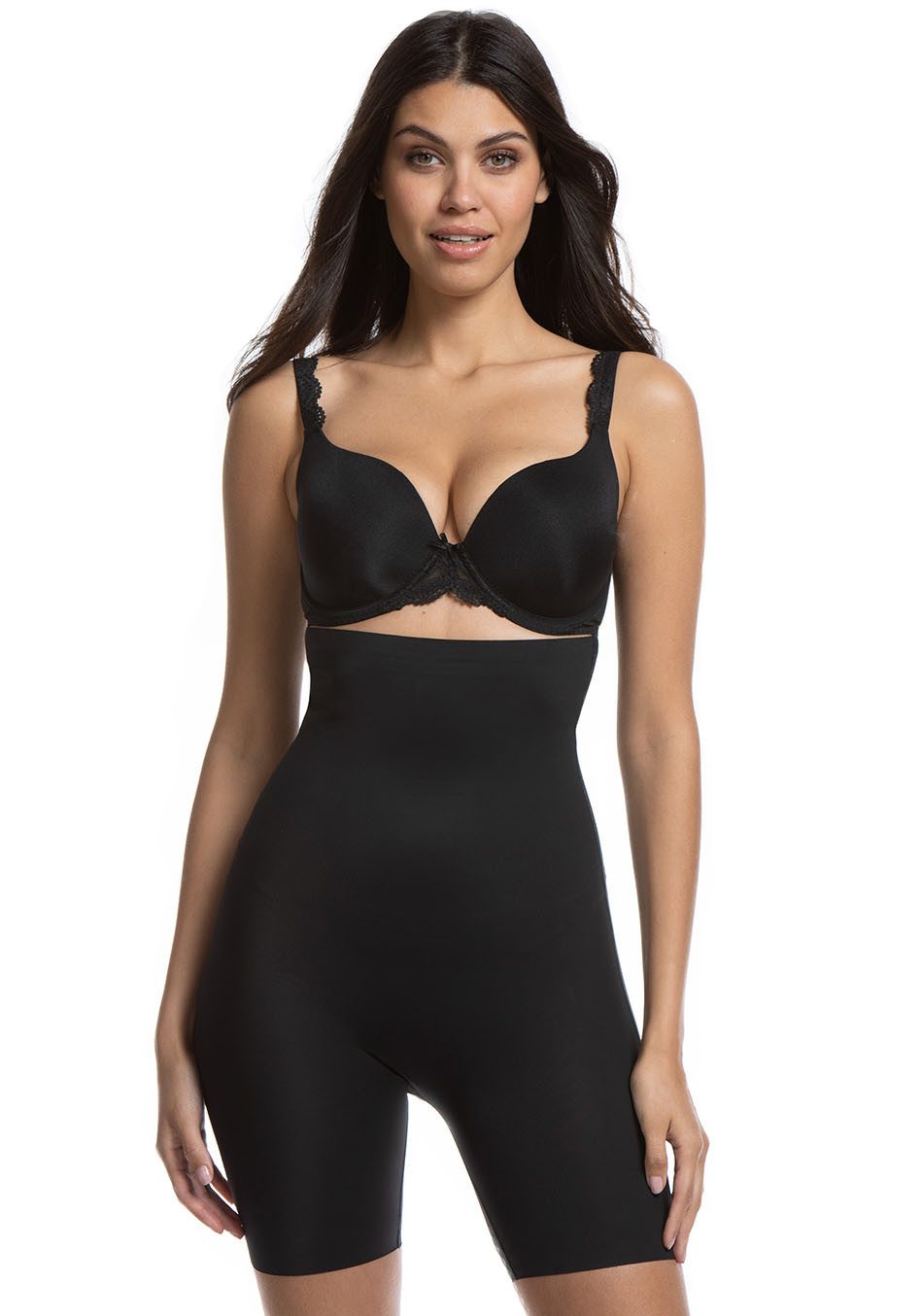 MAGIC Bodyfashion Shapinghose Maxi Hi-Bermuda Silikonbesatz an der Oberseite verhindert ein Einrollen