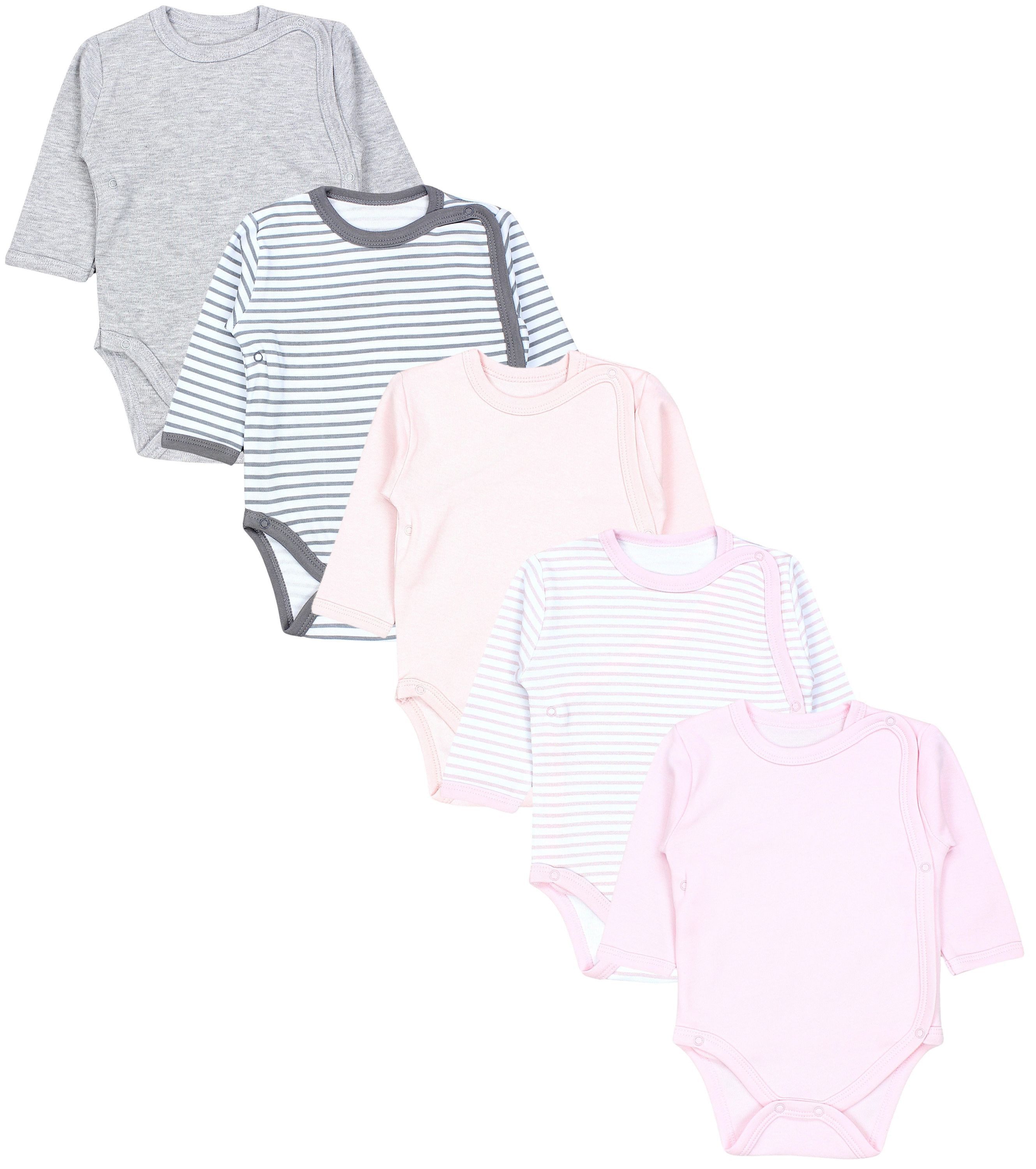 TupTam Langarmwickelbody TupTam Baby Unisex Langarm Wickelbody im 5er Set