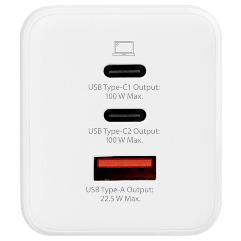 SKROSS Power Charger Combo+ 100W US USB Ladegerät 100 W 2x USB-C®, 1x USB-A USB-Ladegerät (USB Power Delivery (USB-PD), GaN)