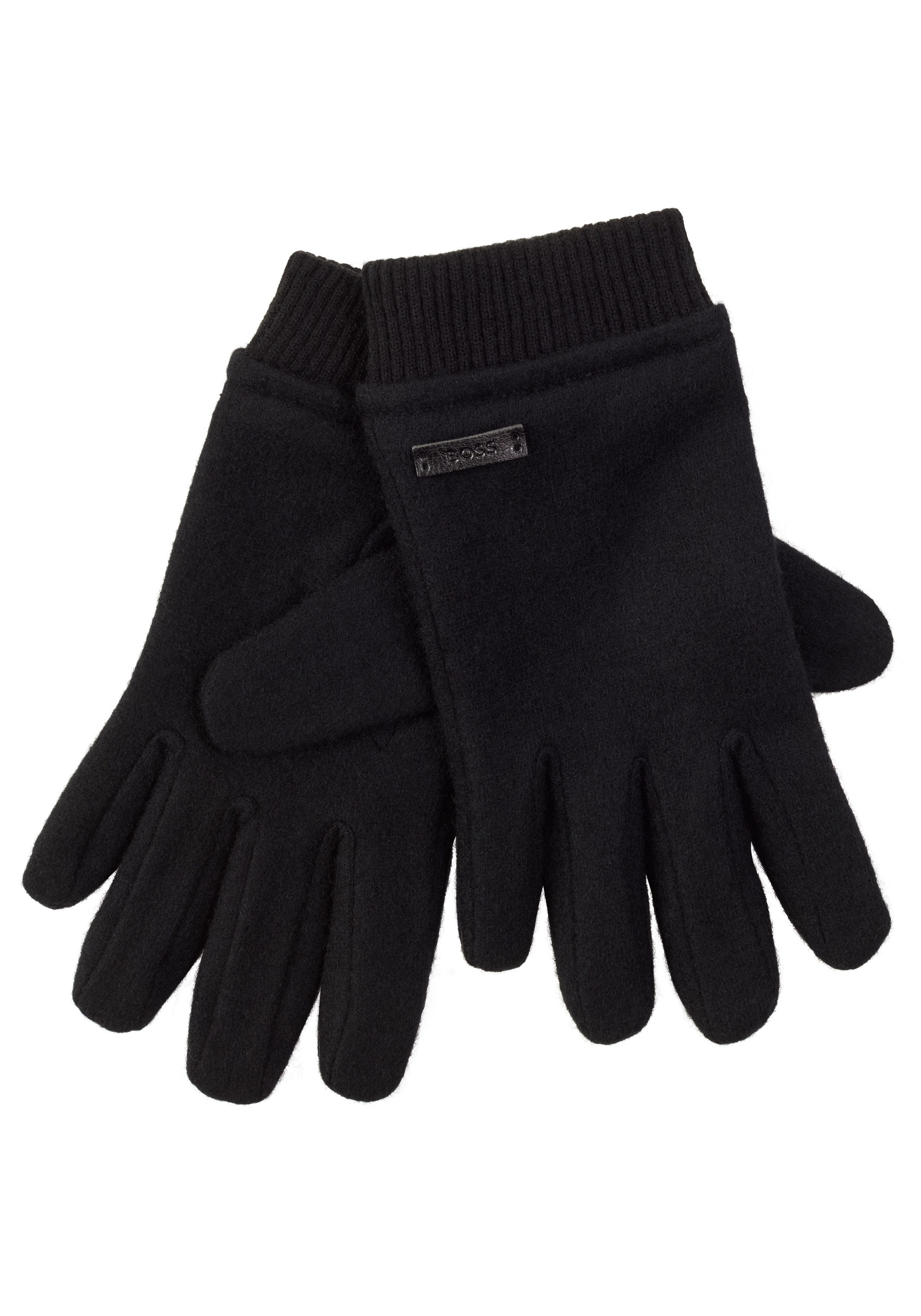 BOSS Strickhandschuhe Kalsper mit Labelaufnäher aus günstig online kaufen