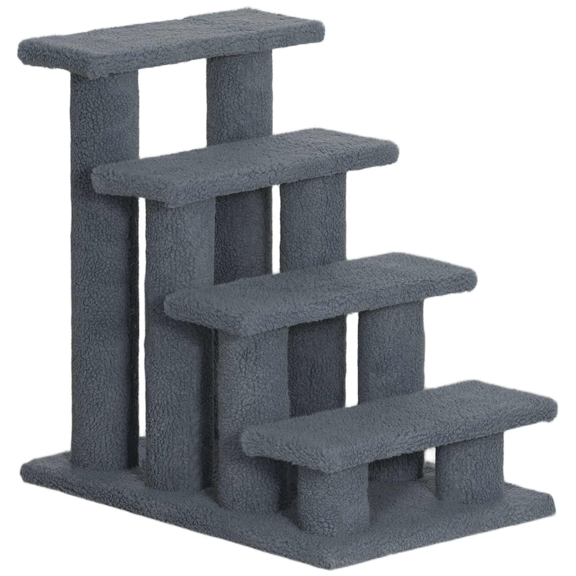 MC Star Kratzbaum Tiertreppe Katzentreppe Hundetreppe 4 Stufen Grau 63,5x43 günstig online kaufen