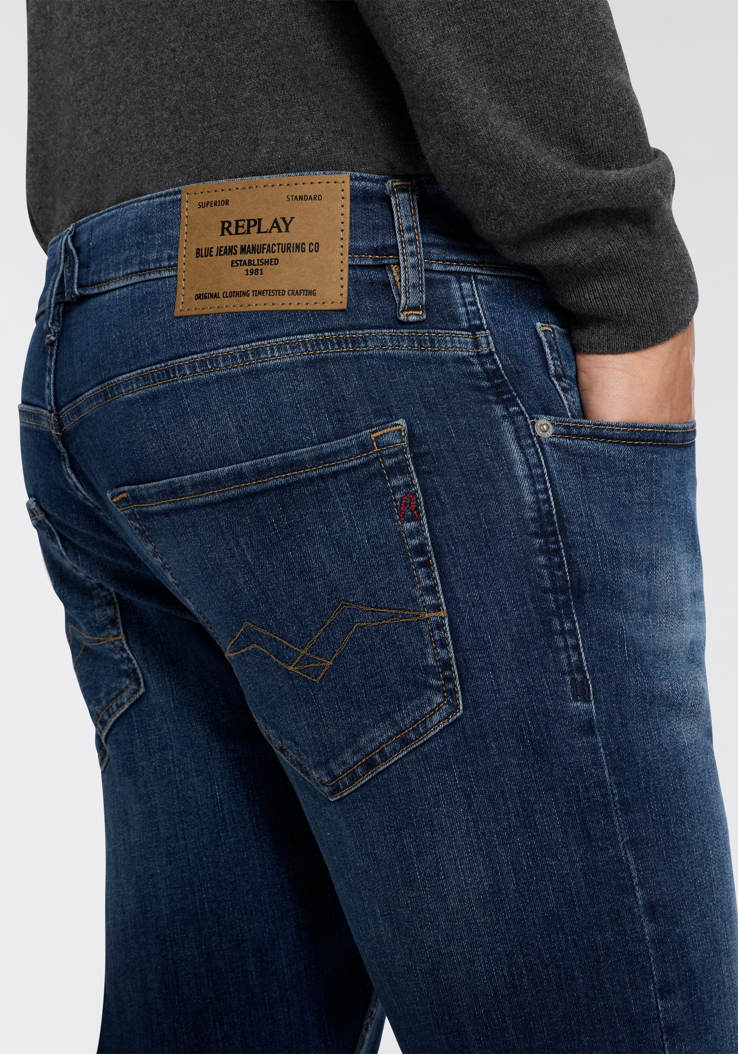 Replay Slim-fit-Jeans MICKYM Tapered, 5-Pocket-Stil – Bild 3 von 5