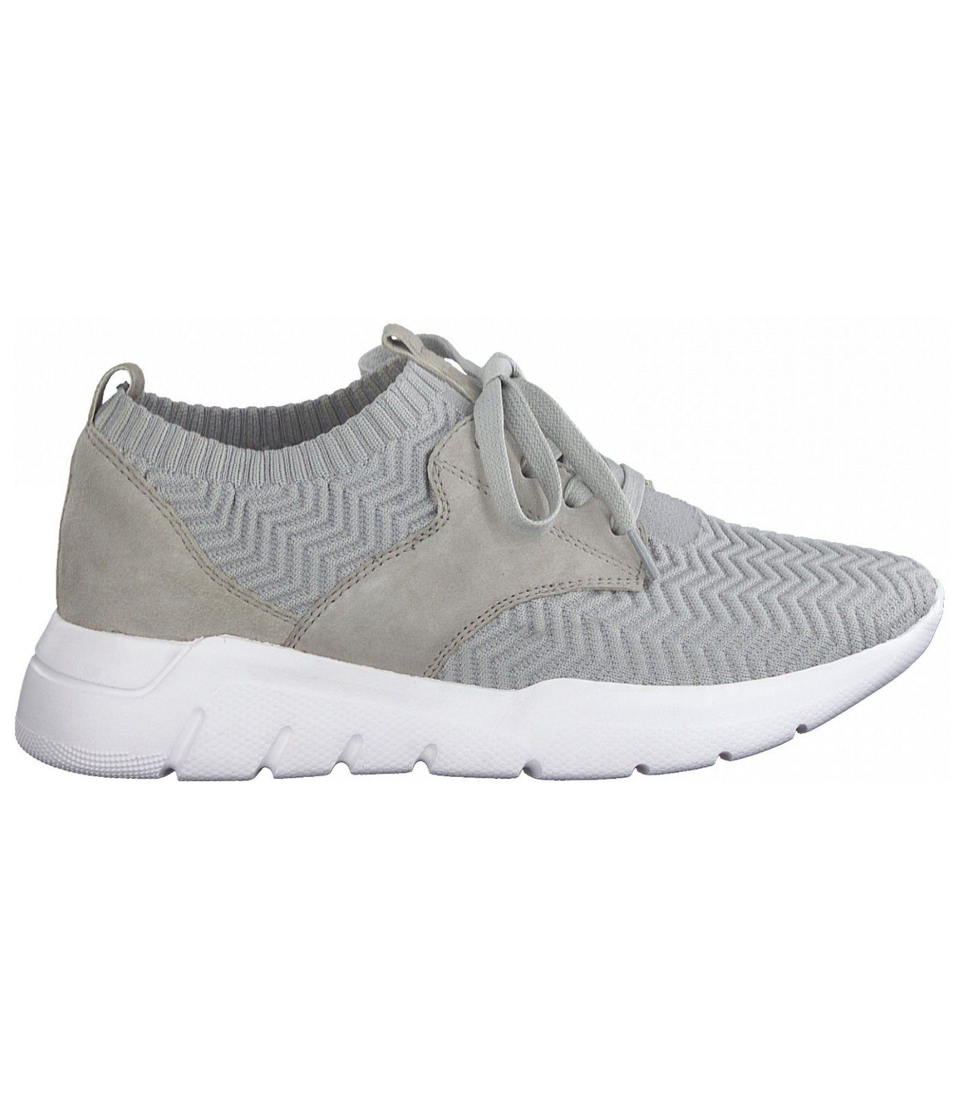 Sneaker Leder/Textil Sneaker Grau Jana