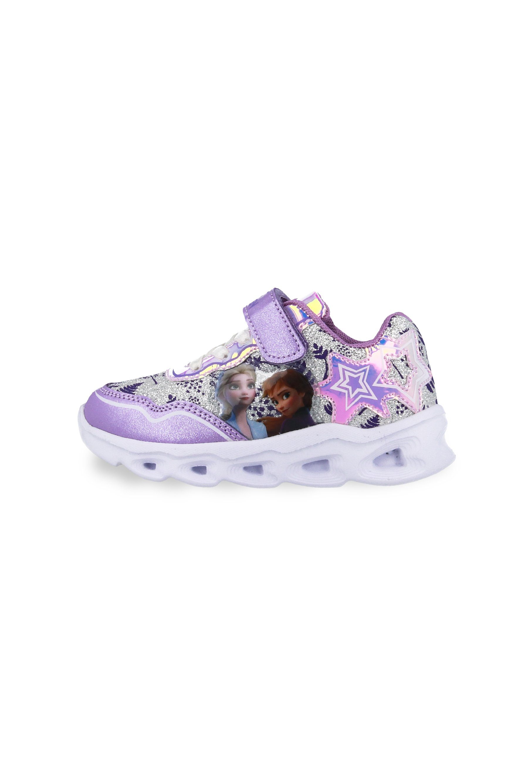 Kids2Go Frozen - Glitzer Sportschuhe/Sneakers Sneaker (1-tlg) Mit Klettverschluss. Vegan. Glitzer. Holografische Sternenapplikation