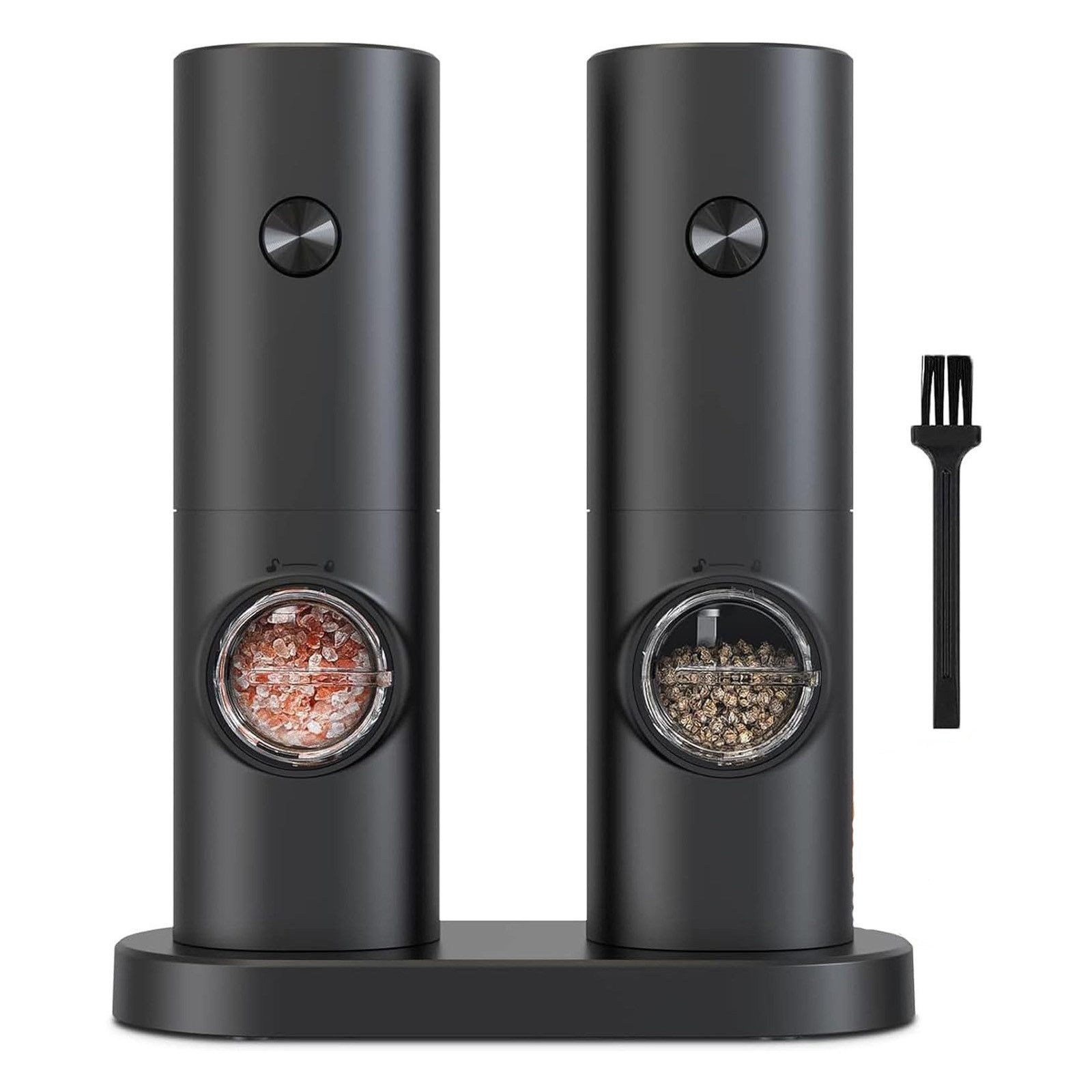 BlingBin Salz-/Pfeffermühle Elektrische Salz und Pfeffermühlen Set Batteriebetriebenen Gewürzmühle, (2 Stück), Automatisches Mahlen mit LED-Licht für BBQ Restaurant Küche