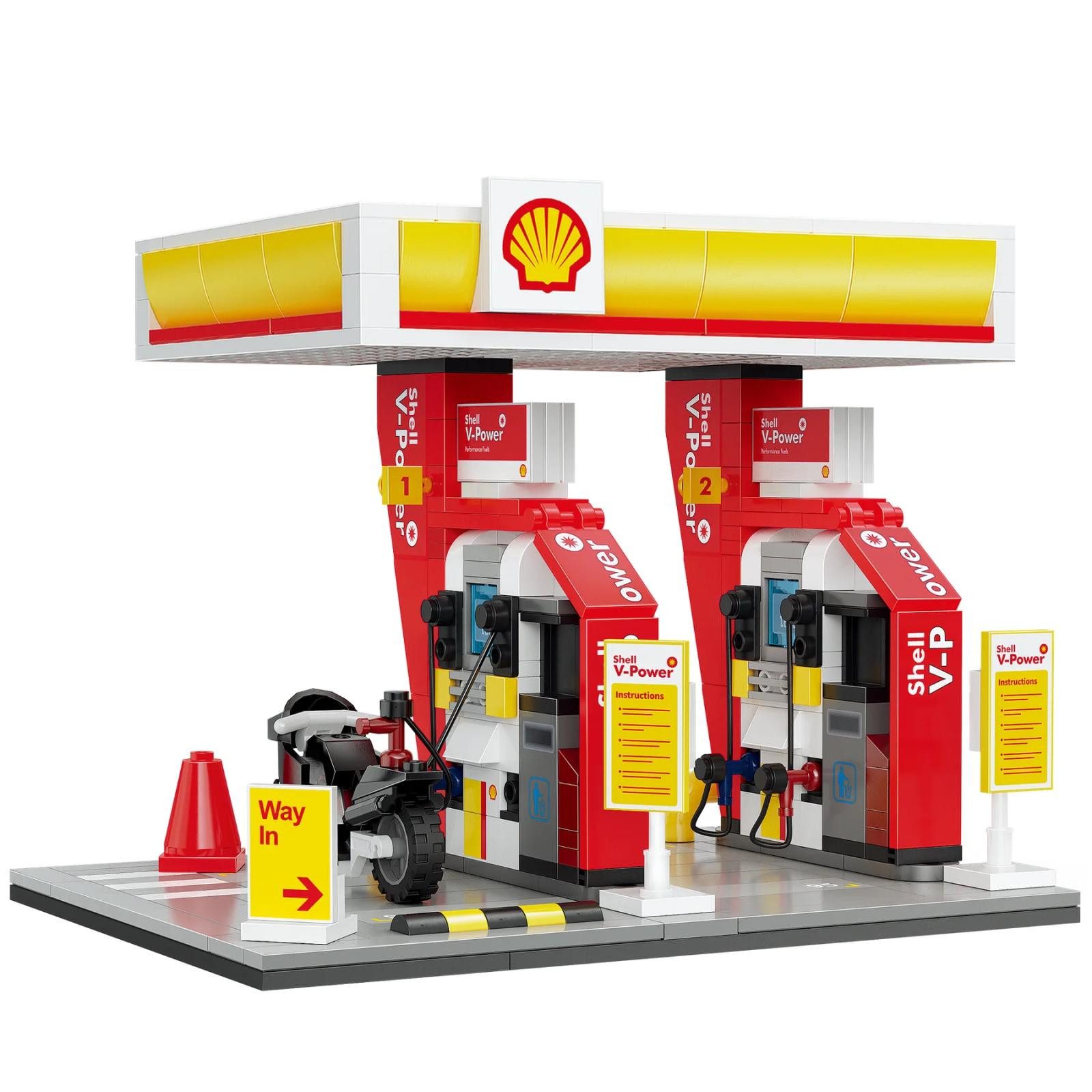 CaDA CaDA Shell Tankstelle (305 Teile) Konstruktionsspielsteine