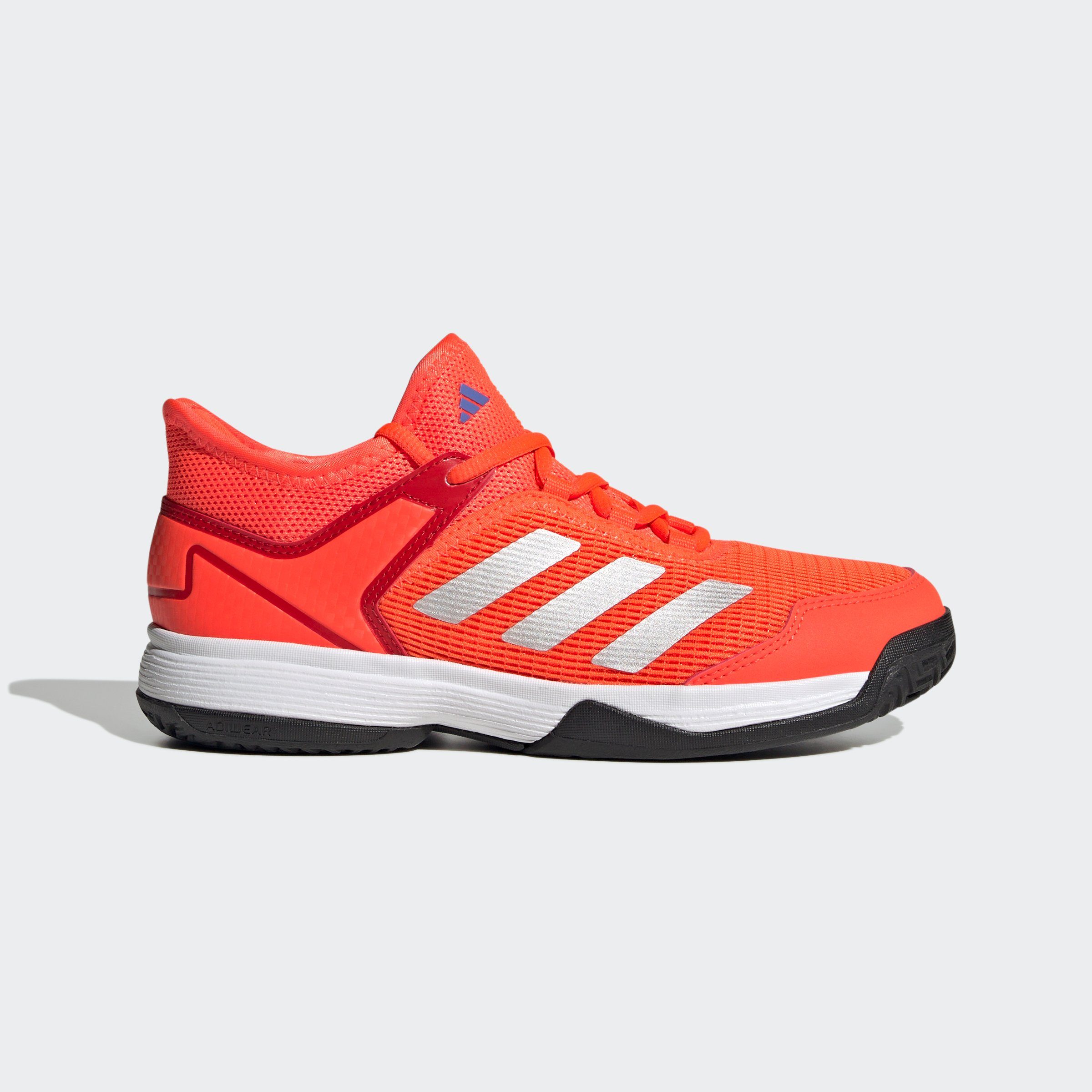 Multicourt Metallic Blue adidas Tennisschuh / Red Performance / 4 Solar Silver KIDS Fusion UBERSONIC