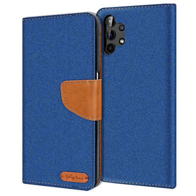CoolGadget Handyhülle Denim Schutzhülle Flip Case für Samsung Galaxy A13 4G 6,6 Zoll, Book Cover Handy Tasche Hülle für Samsung A13 Klapphülle