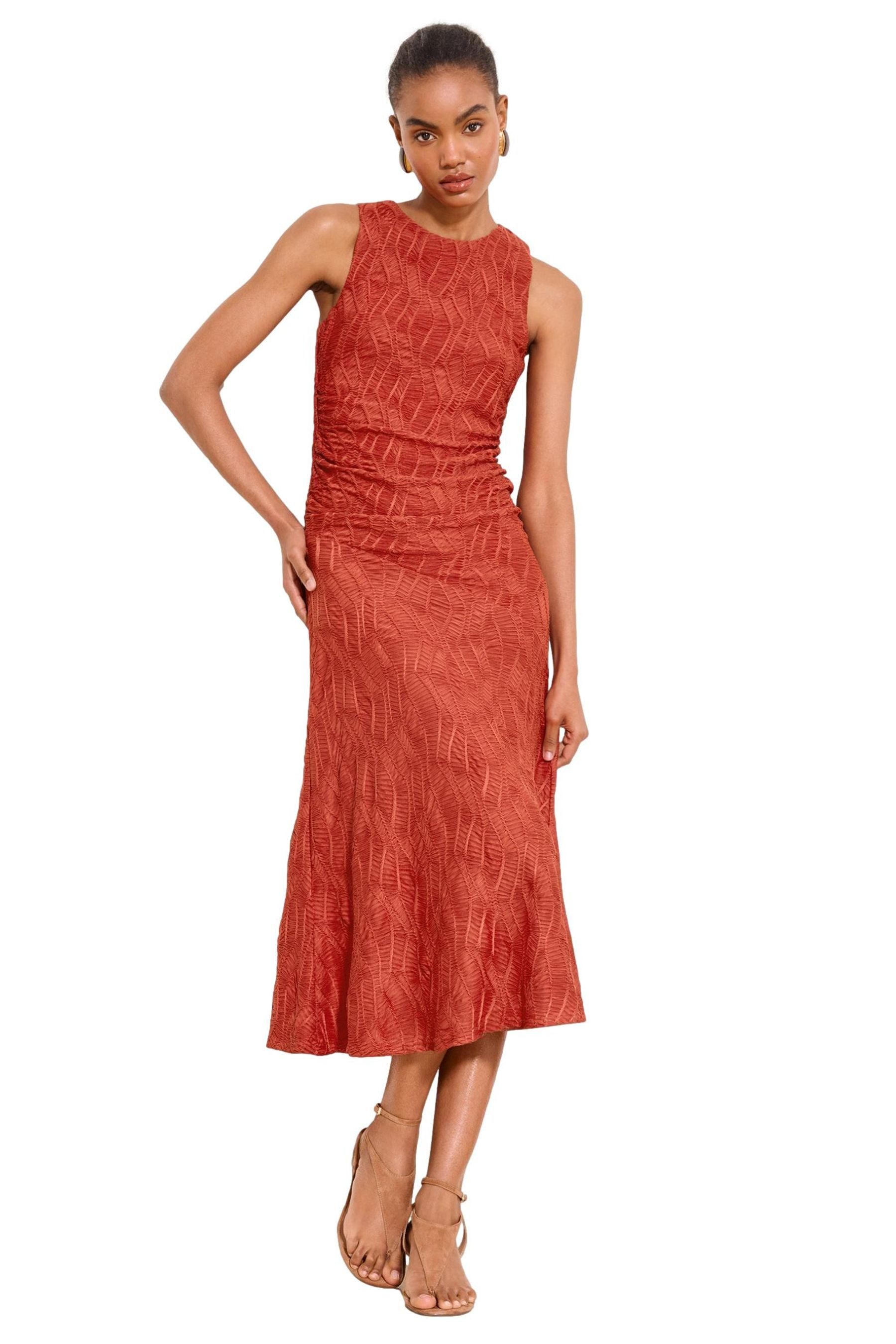 LIPSY Midikleid Lipsy Strukturiertes Midikleid aus Jersey, Regular (1-tlg)