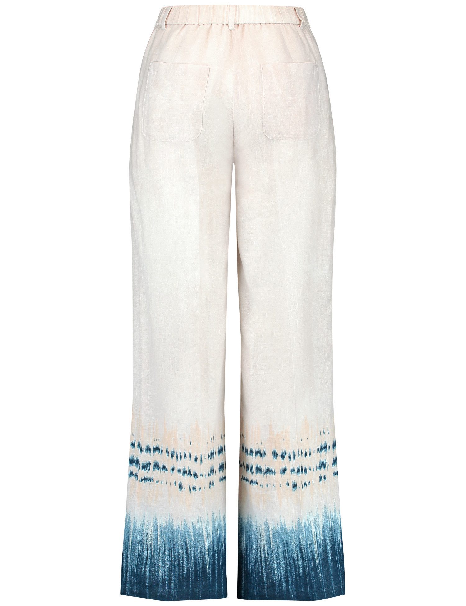 GERRY WEBER 5-Pocket-Hose Leinenhose mit gemustertem Saum