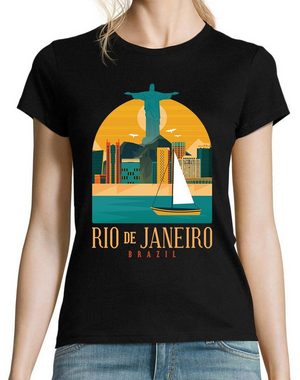 Youth Designz T-Shirt Rio De Janeiro Brasilien Damen Shirt mit trendigem Logo Aufdruck