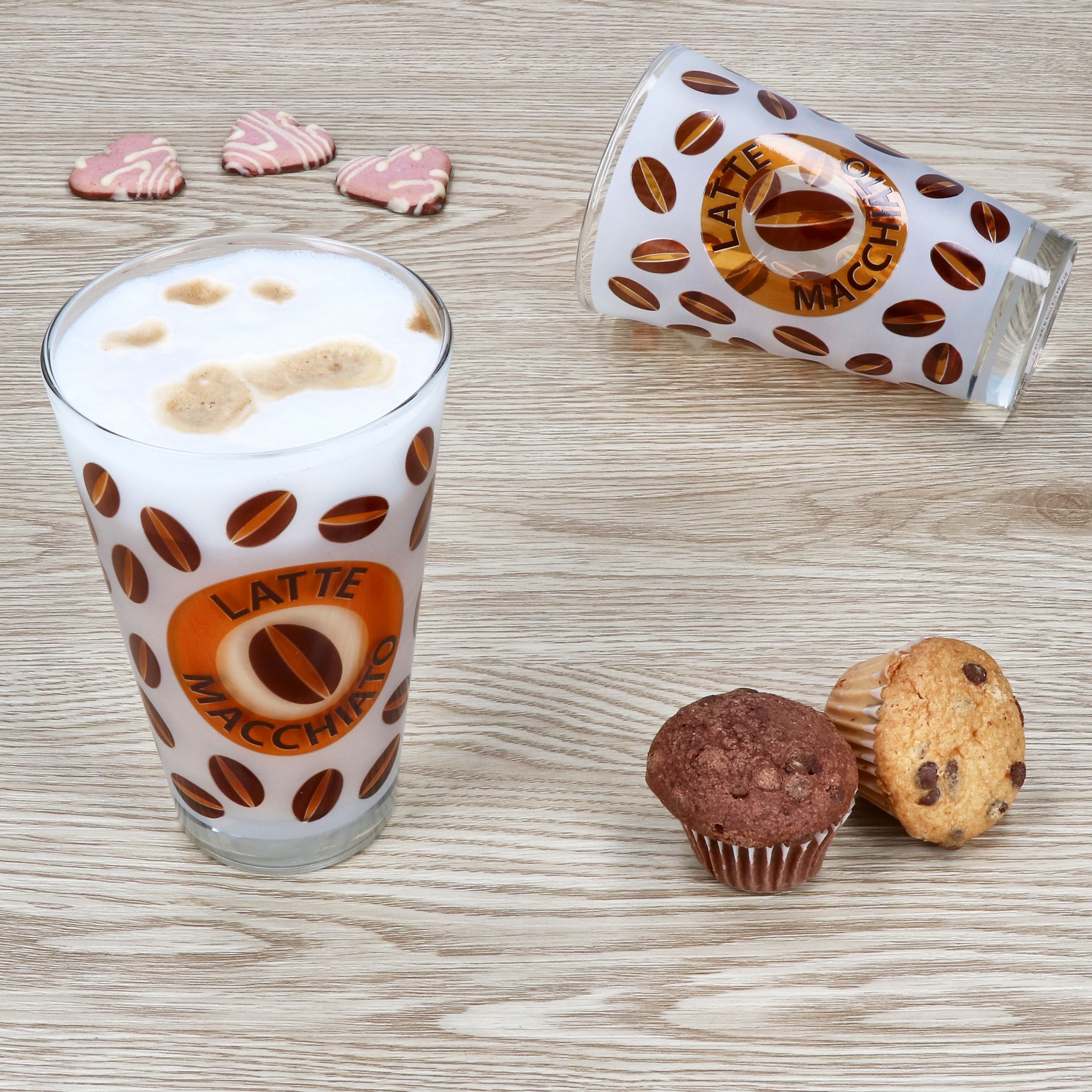 Ritzenhoff & Breker Latte-Macchiato-Glas 6er Set Latte Macciato 310ml Cremona Orange 12,9 cm - Ritzenhoff, Glas