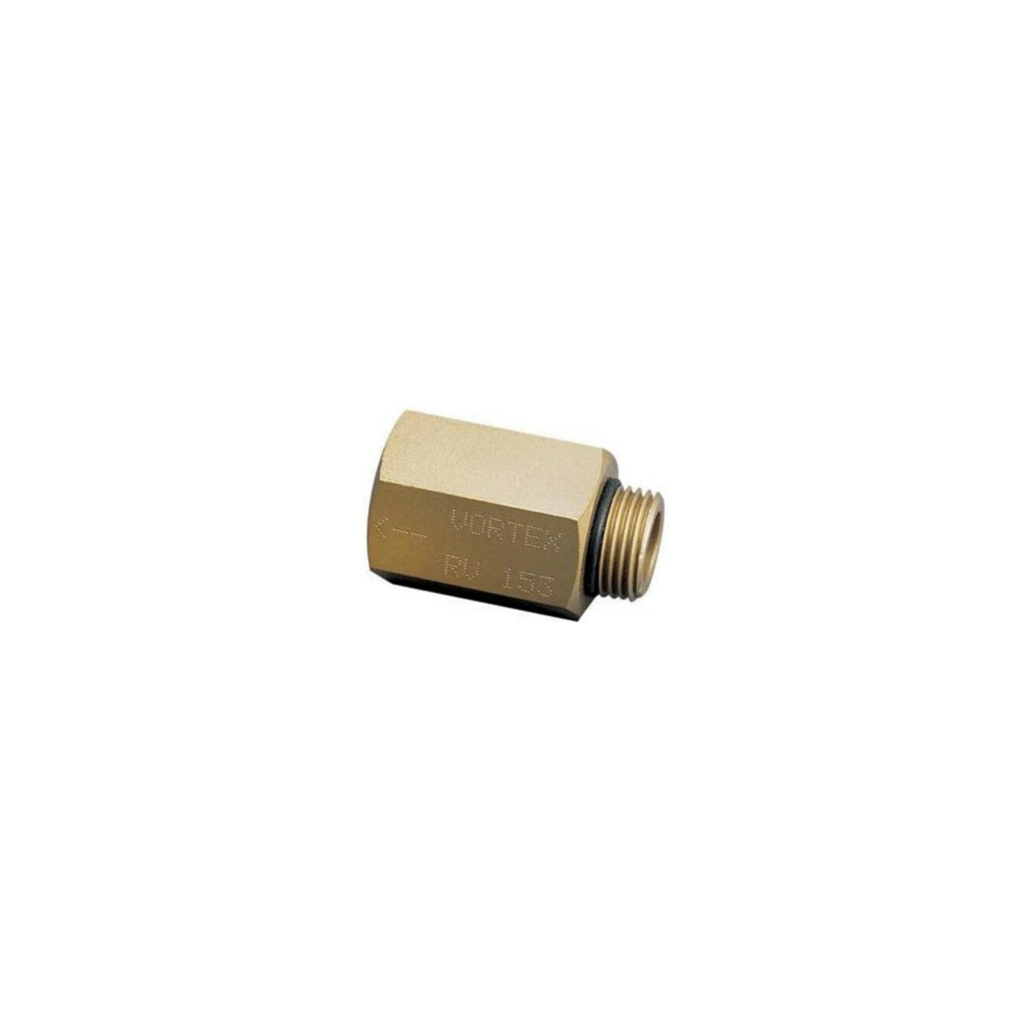 WIKUS Eckventil Vortex Rückschlagventil RV 153 1/2" AG/1/2" IG, DN 15, Messing