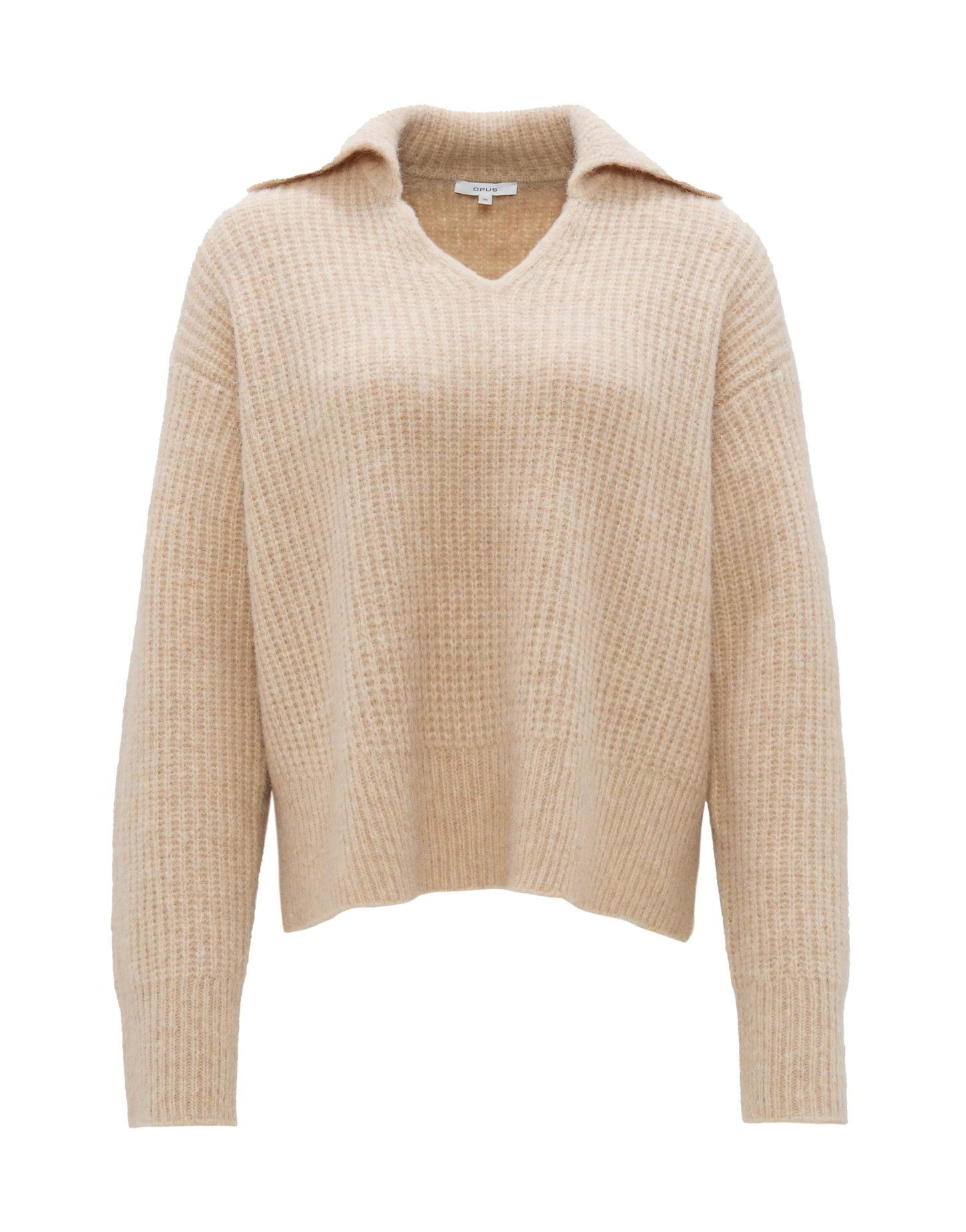 OPUS Strickpullover Grobstrickpullover POLONDA Oversize mit Wolle