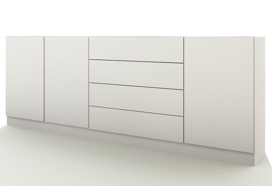 190 Breite Vaasa, Sideboard matt weiß Möbel borchardt cm