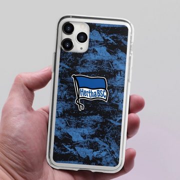 DeinDesign Handyhülle Flagge Logo Hertha BSC Logo, Grunge, Apple iPhone 11 Pro Max Silikon Hülle Bumper Case Handy Schutzhülle