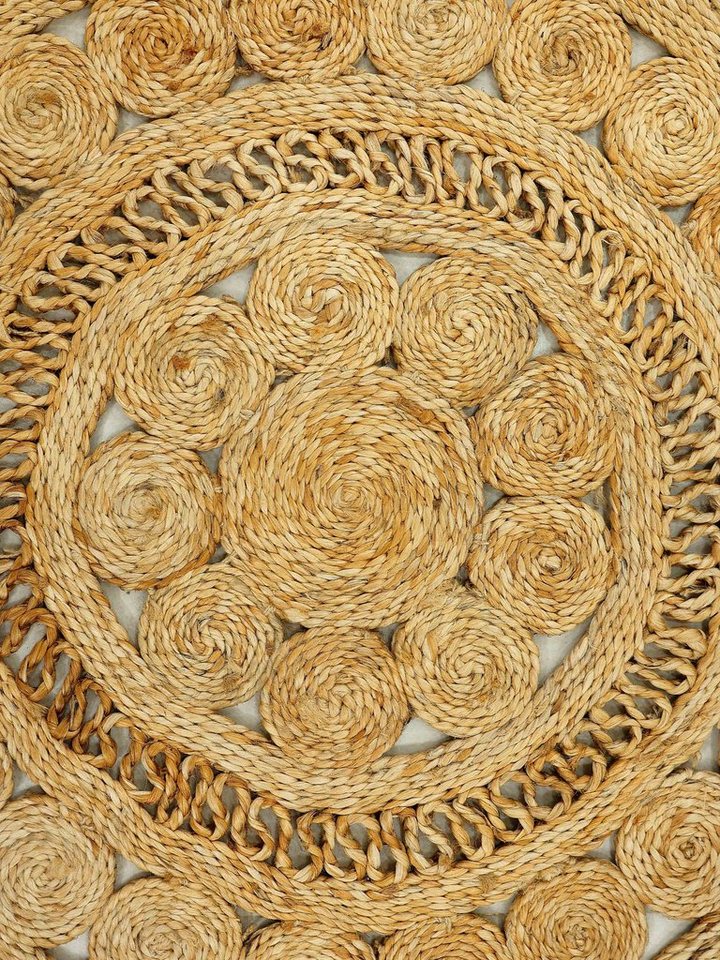 Sisalteppich Juteteppich Finn, carpetfine, rechteckig, Höhe: 13 mm, natürliches  Pflanzenmaterial von Hand gewebt, Boho Style