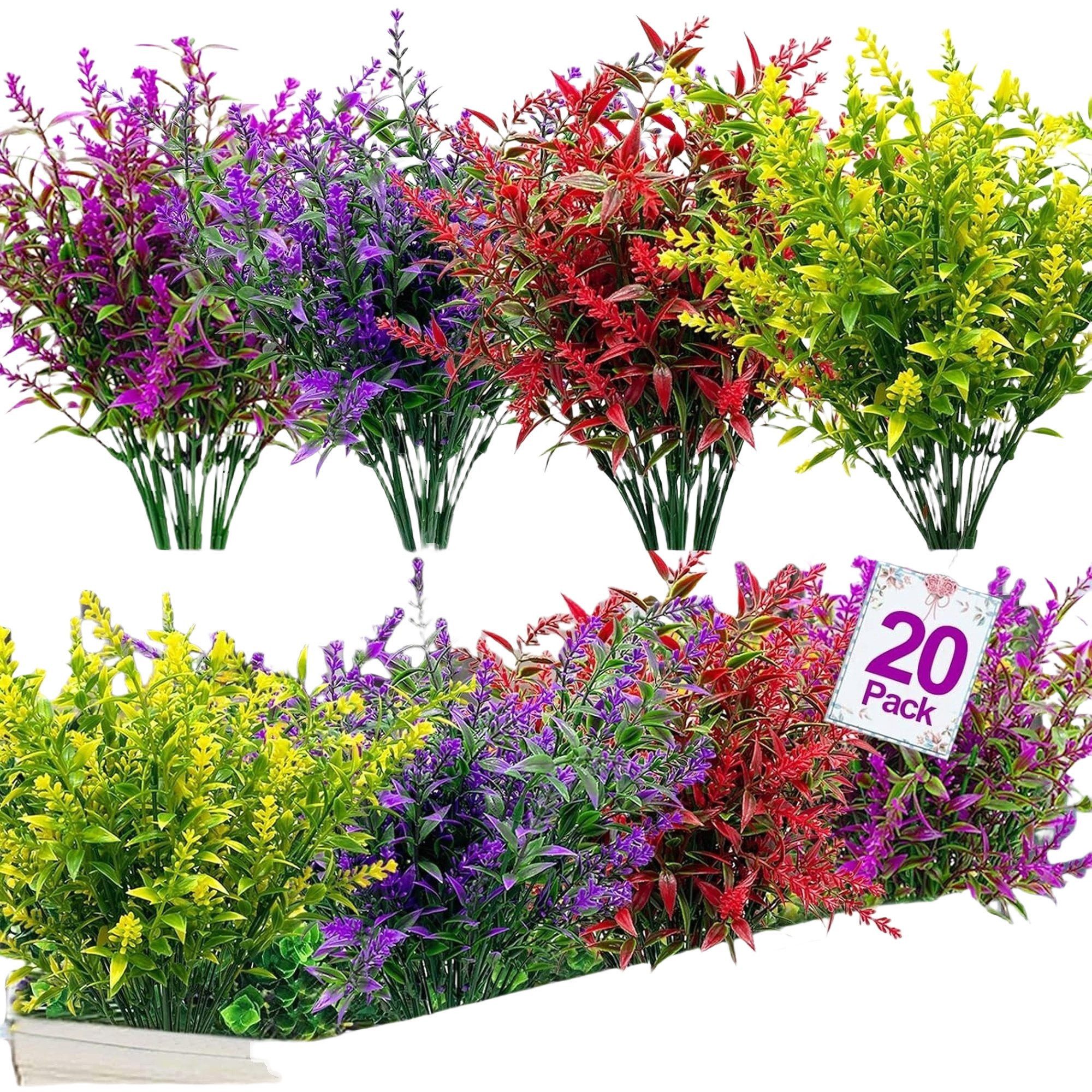 Kunstpflanze 7 Armige künstliche Lavendel Dekoblume, günstig online kaufen