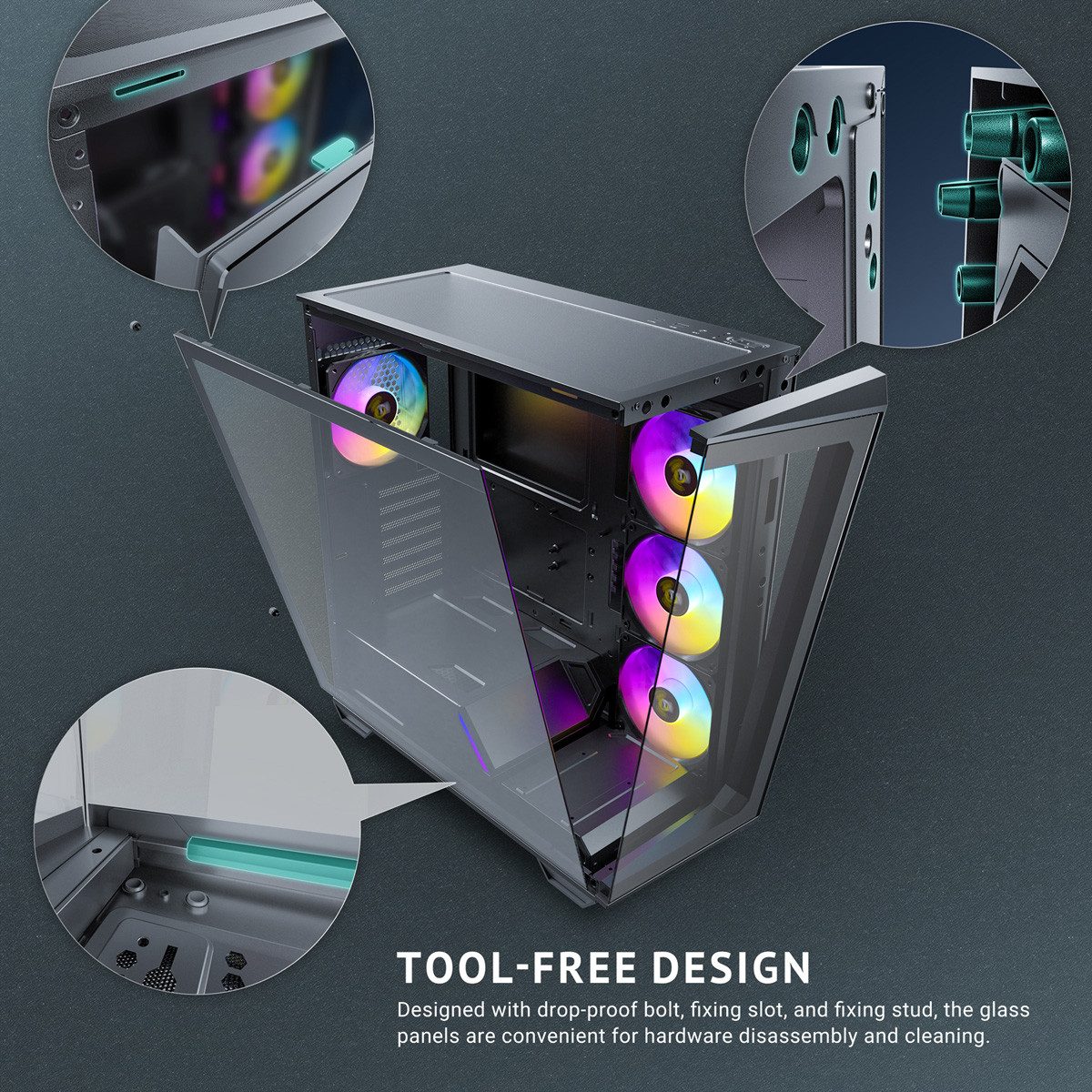 Antec PC-Gehäuse Constellation C3 ARGB PC Gehäuse Midi Tower ATX