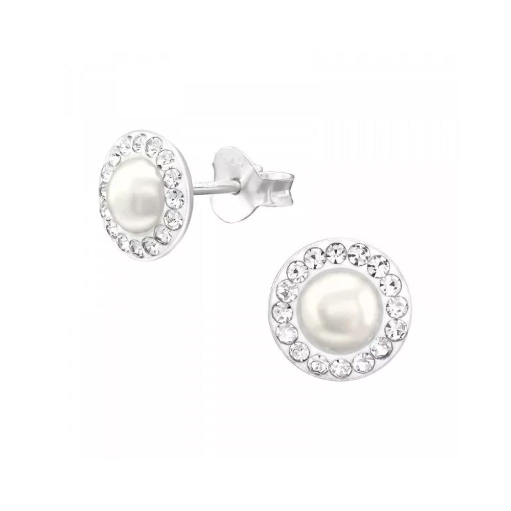 ALEXANDER YORK Paar Ohrstecker PERLE und KRISTALL, 2-tlg., 925 Sterling Sil günstig online kaufen