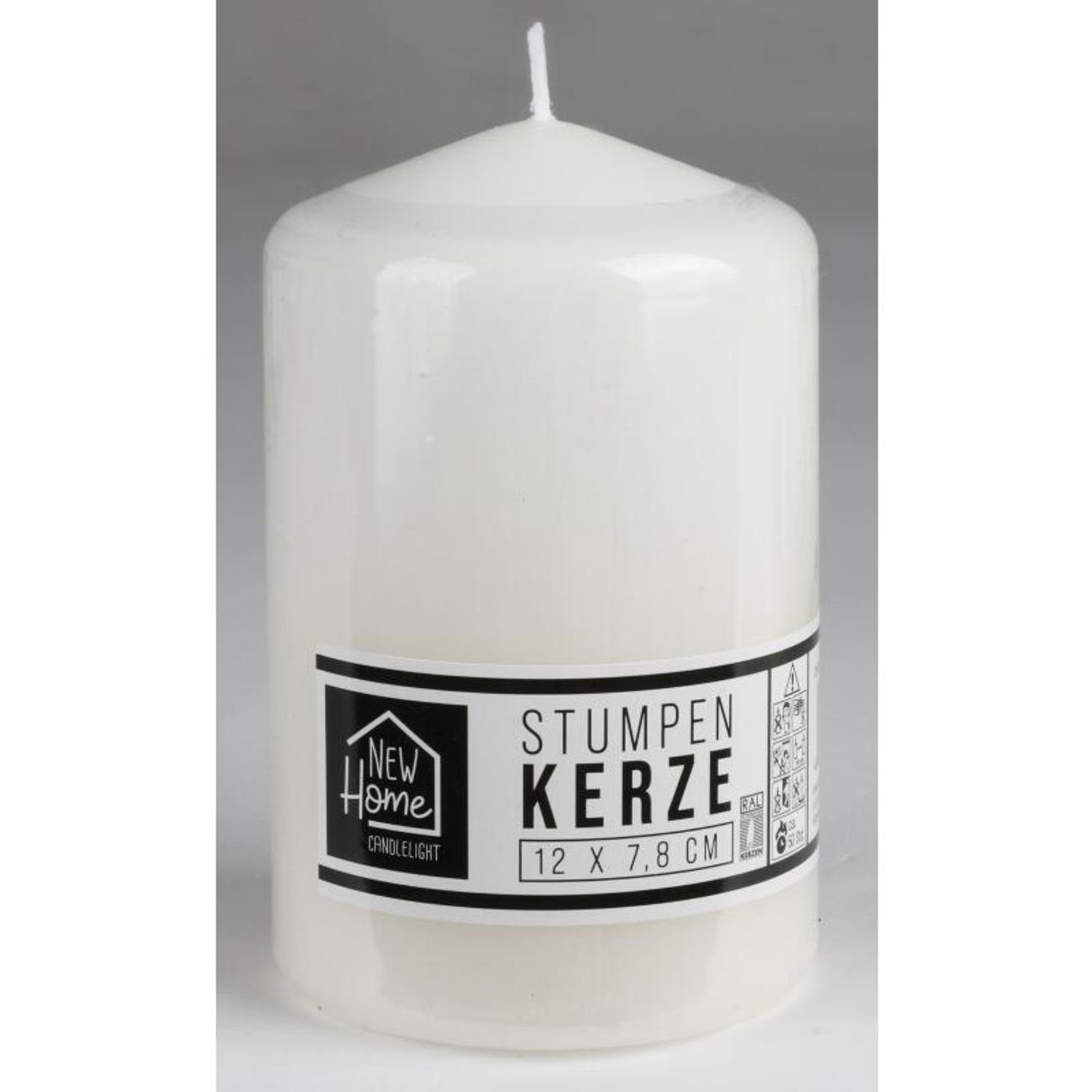 New Home Stumpenkerze 6 Stück Stumpenkerzen 12x7,8cm je 50h Brenndauer Weihnachten