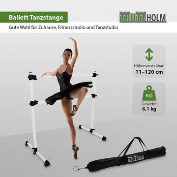 TRUTZHOLM Trainingsstation Ballettstange höhenverstellbar von 11-120 cm Ballett Stange für zuhaus