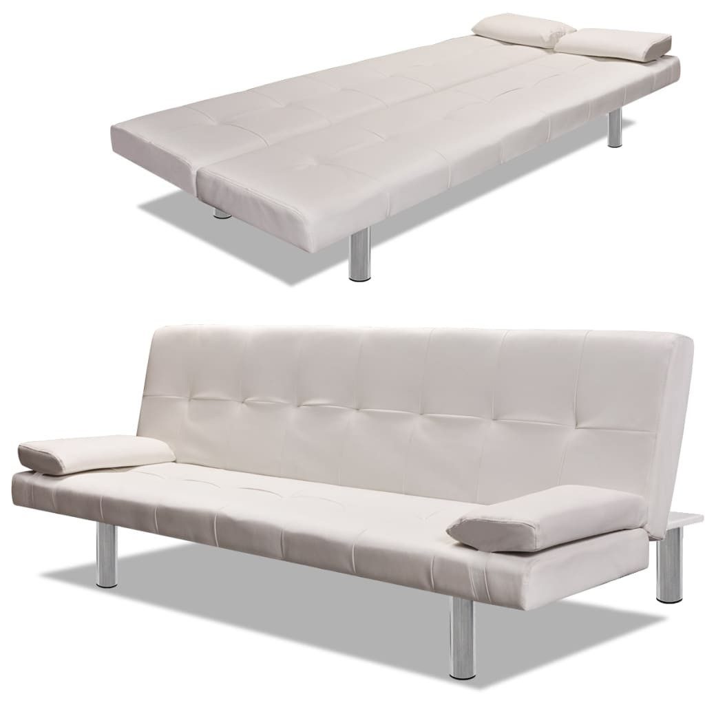 ZMH Schlafsofa mit 2 Kissen Kunstleder günstig online kaufen