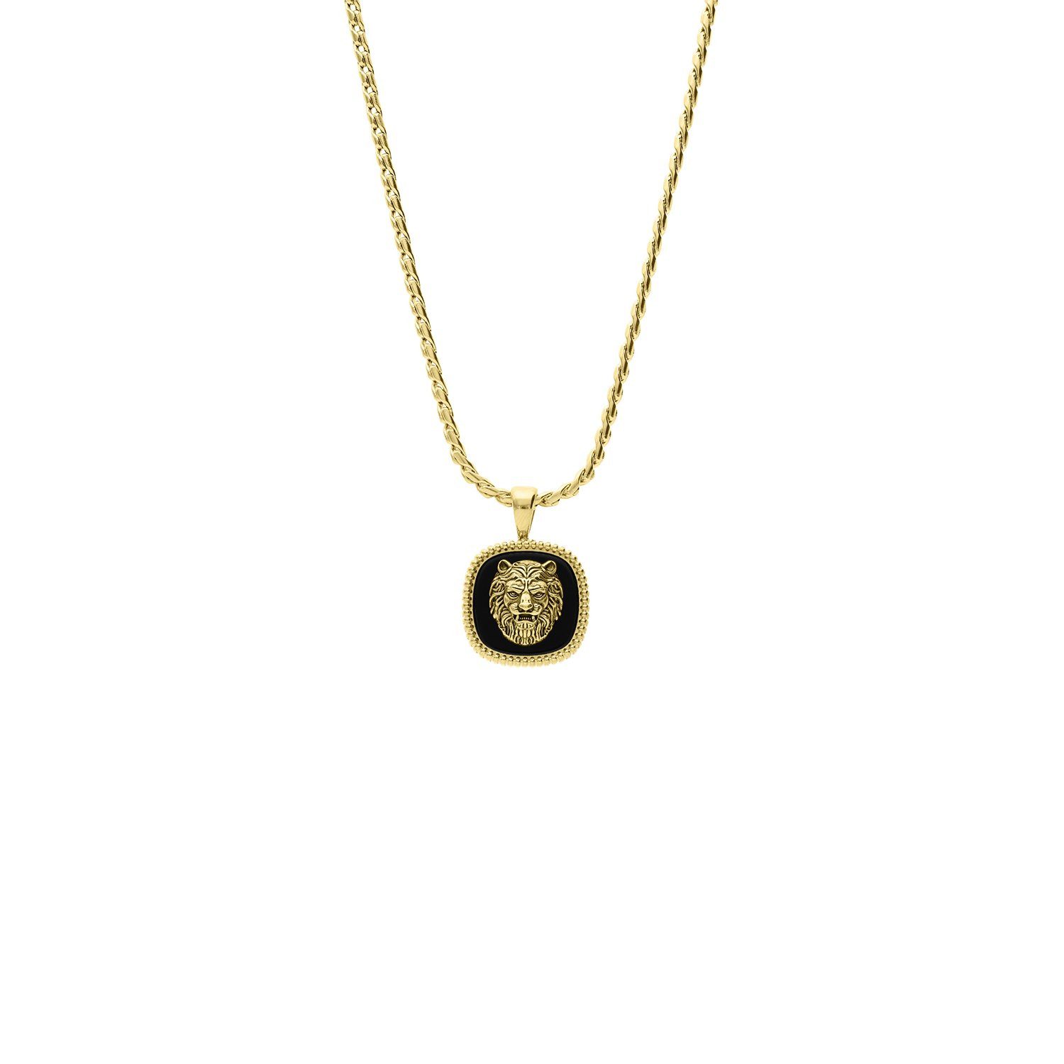 Guess Kette mit Anhänger Halskette - Stahl - Gold - Herren