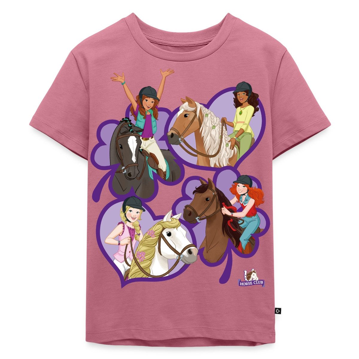 Spreadshirt T-Shirt Schleich Horse Club Sofia Lisa Hannah Sarah Herzen Kinder Premium T-Sh (1-tlg)