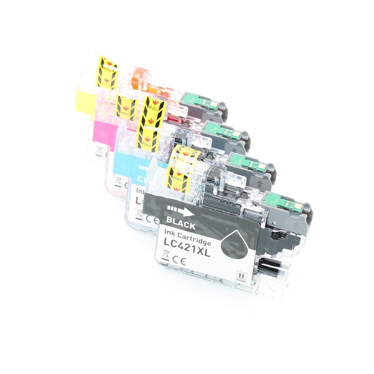 ABC Tintenpatrone (kompatibel für Brother LC421VAL LC421XLVAL DCP-J1050DW DCP-J1140DW, ABC)