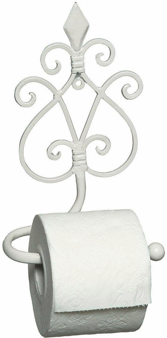 Ambiente Haus Toilettenpapierhalter Antik, weiß