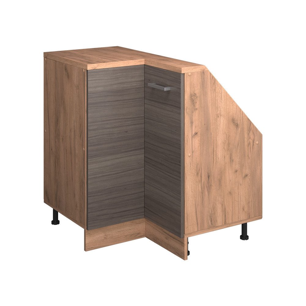 Vicco Kommode Rion, Edelgrau/Goldkraft Eiche/Goldkraft Eiche, 75.6 x 81.6 cm mit ... (1 St)