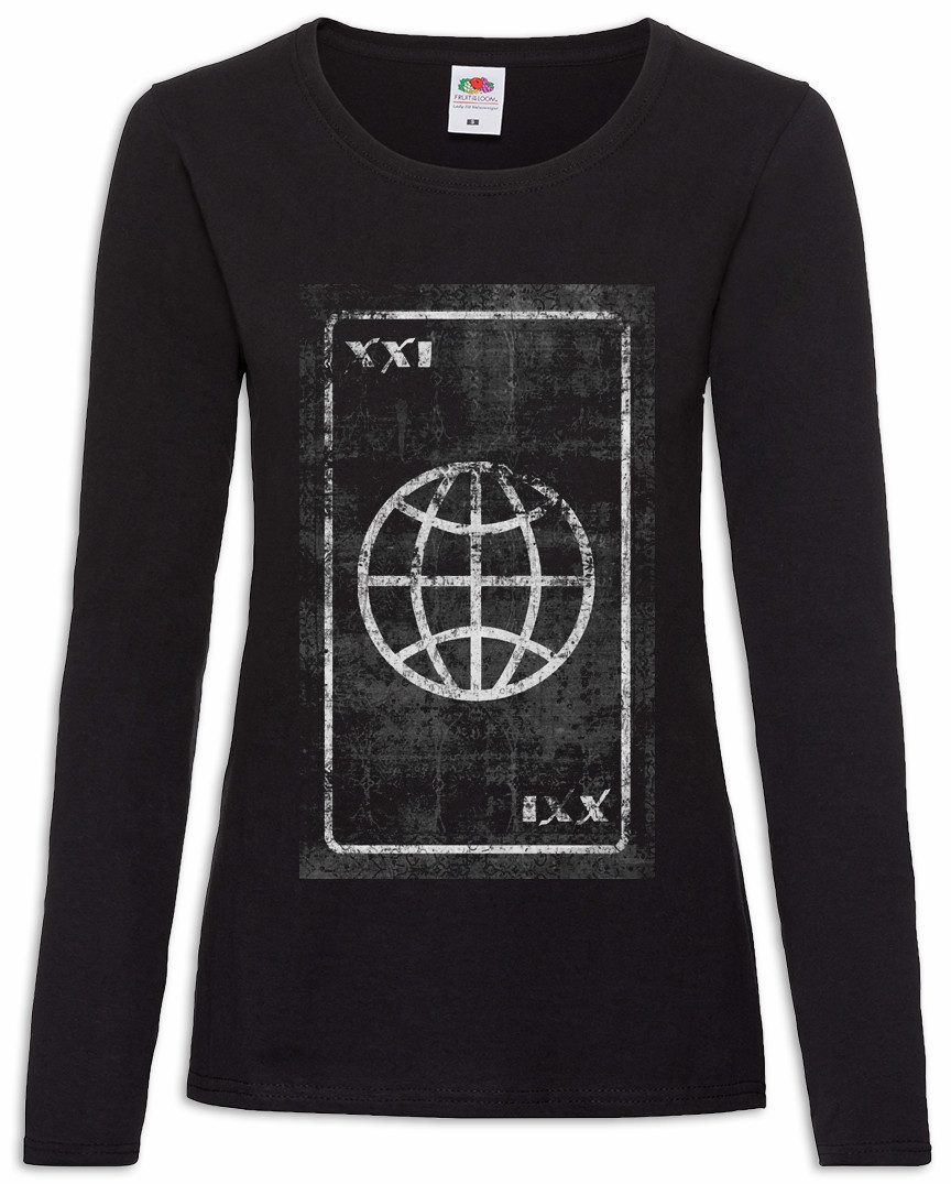 Langarmshirt Tarot The Way of the World Damen Langarmshirt Karte Karten Card Voddoo