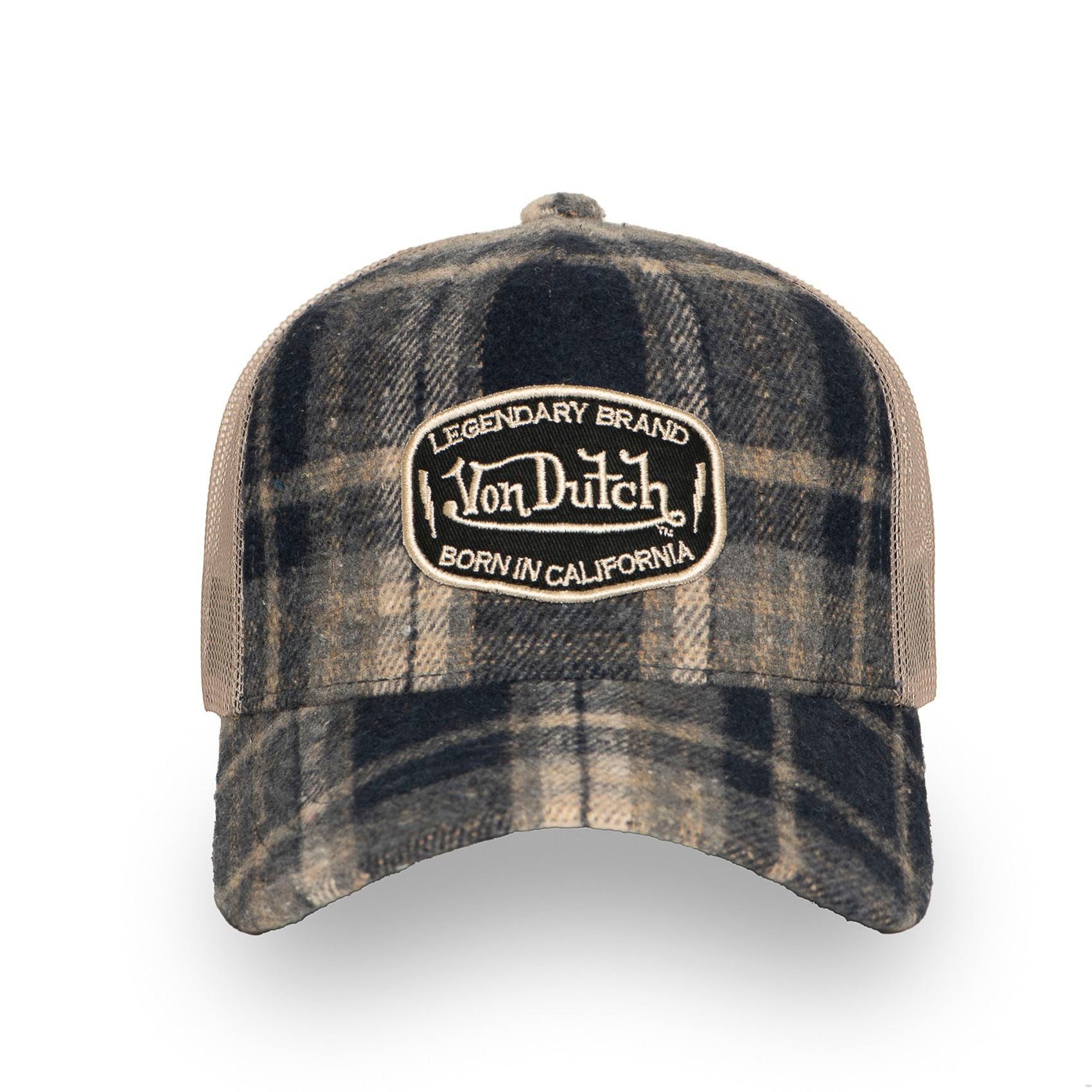 Von Dutch Trucker Cap Von Dutch Originals Trucker Cap - Check Pattern - Flannel Mesh (Basecap, Meshcap, Trucker Kappe)