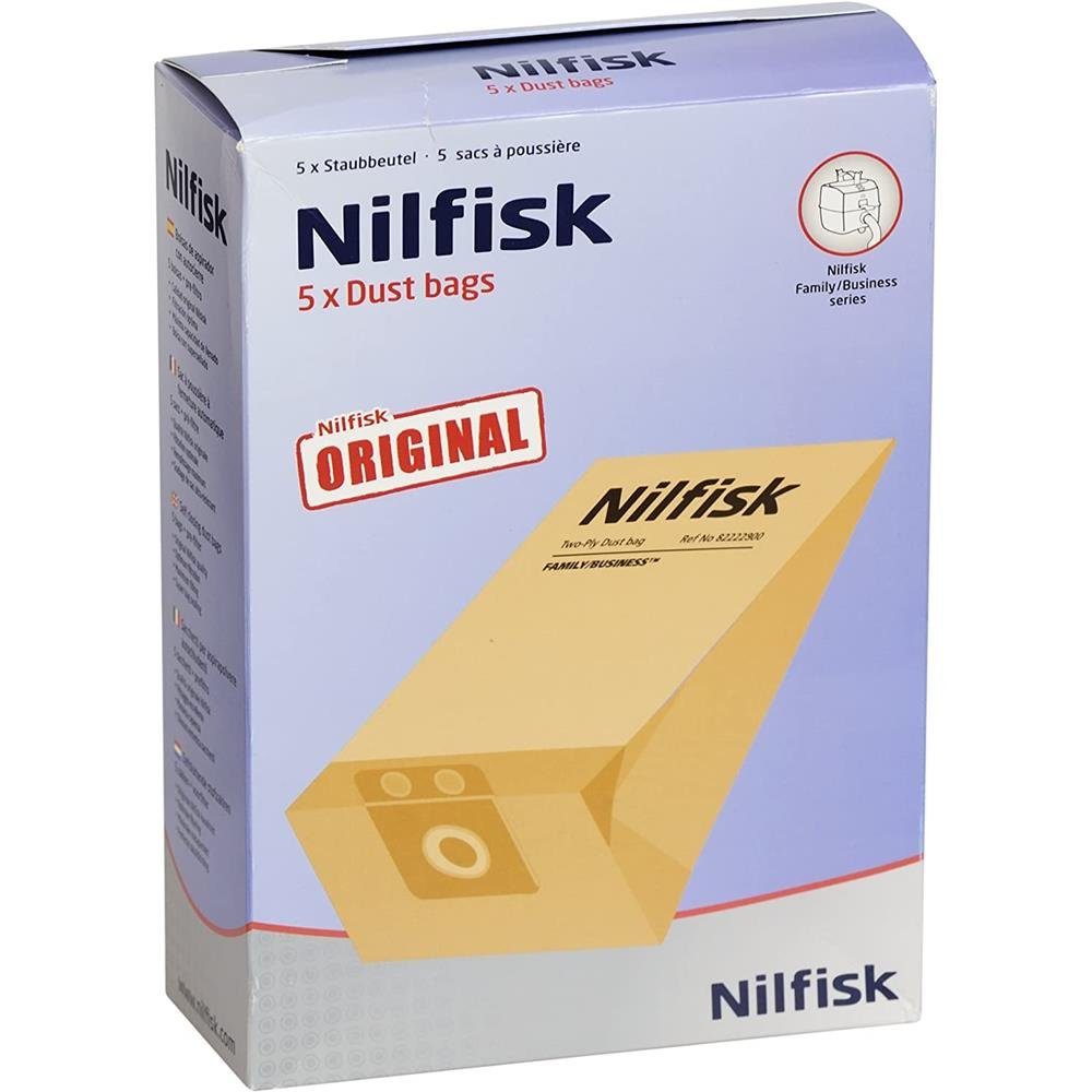 Nilfisk Staubsaugerbeutel Staubbeutel Extreme, Filterbeutel, für Staubsauger, braun, Papier
