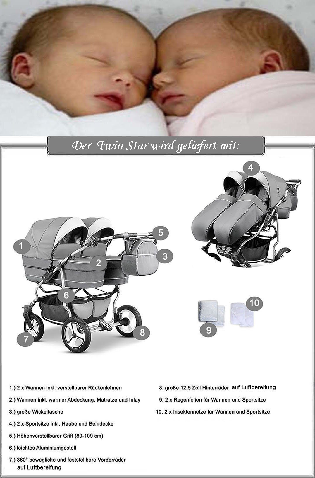 BabyMerc Twin Star 2in1 - Bild 4