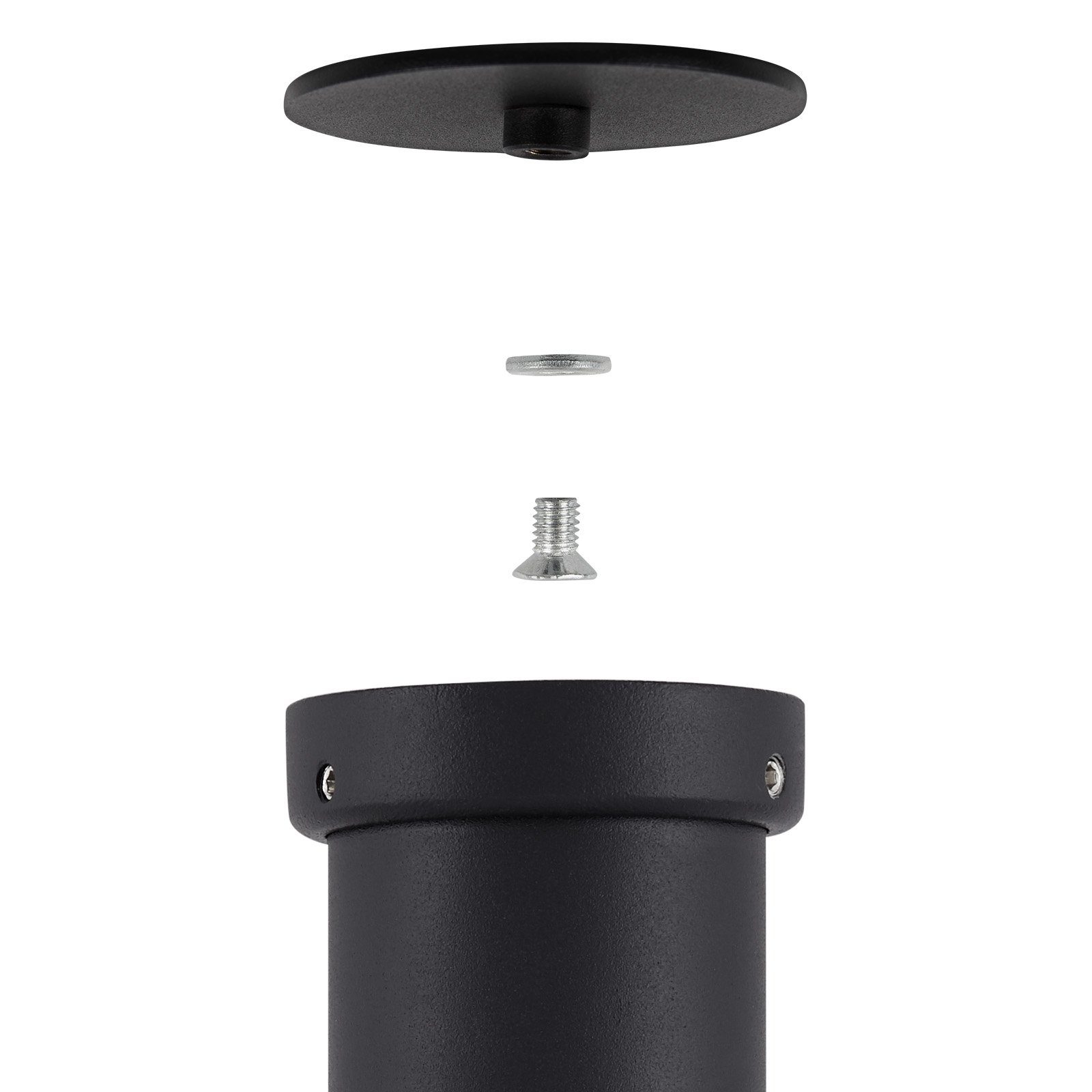 SO-TECH® Tischaufsatz Glasmontageplatten für Barkonsolen, (1-St), 1 Stück schwarz für Barkonsole gerade