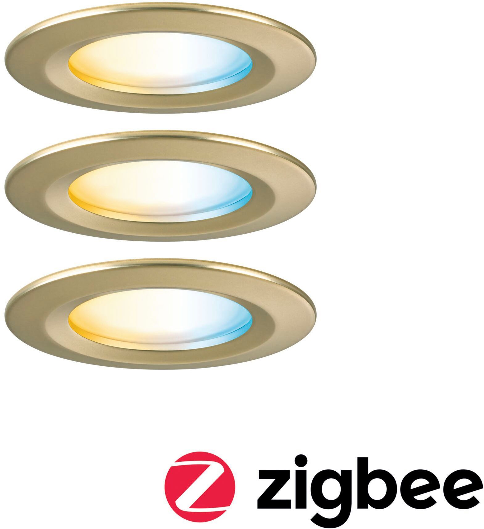 Paulmann LED Einbauleuchte LED Einbauleuchte Nova Coin IP44 rund 78mm, LED fest integriert, Tageslichtweiß, Memoryfunktion, Farbwechsler, Farbsteuerung, Dimmer, Smart Home